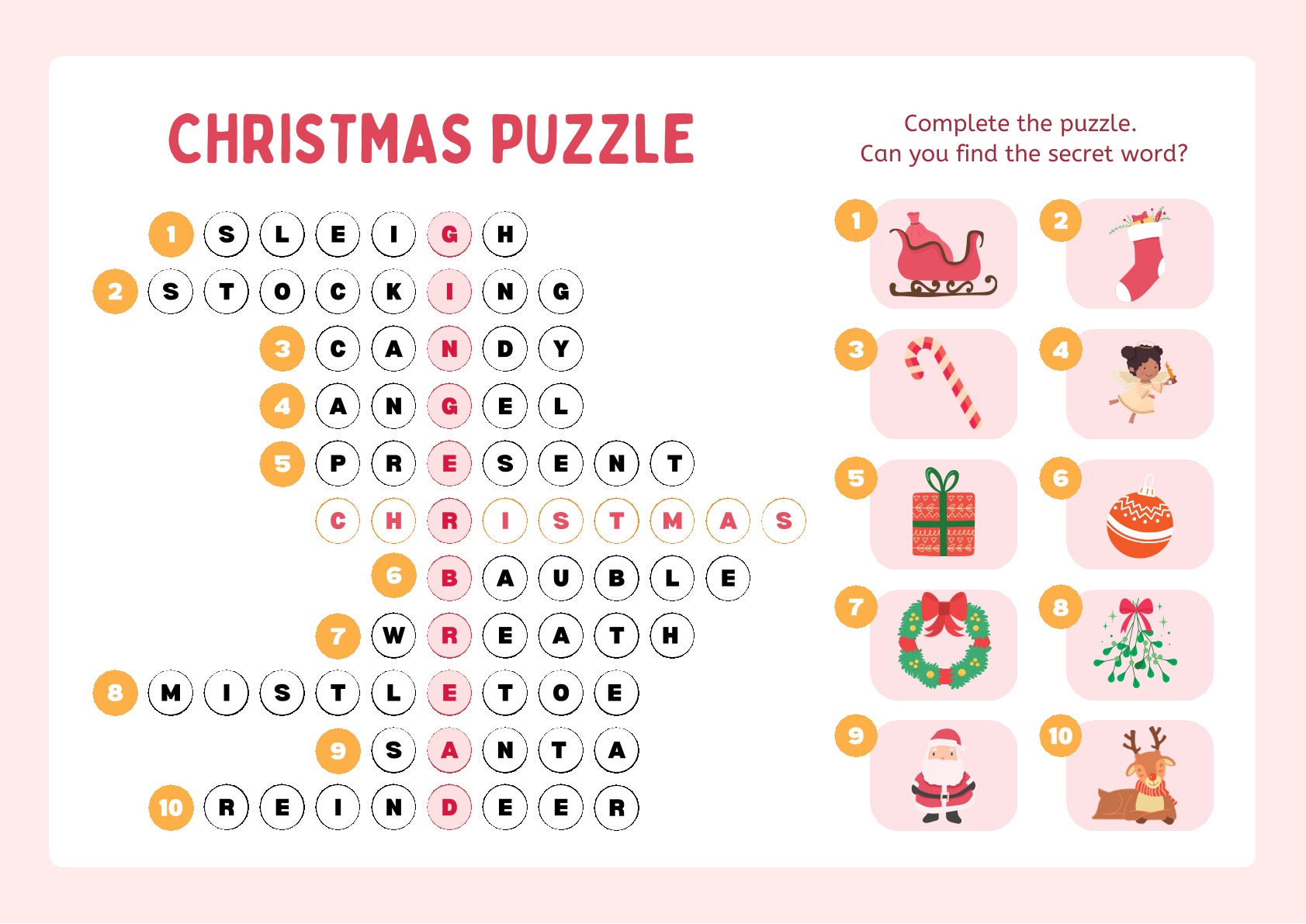 Multigame Worksheet for Kids
