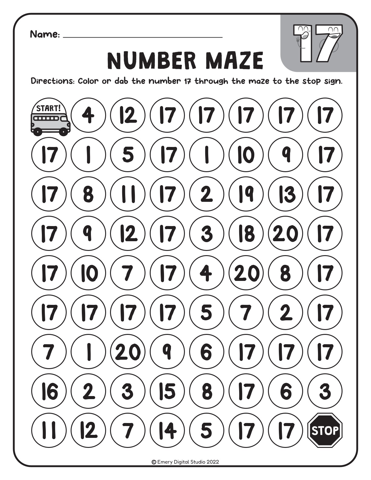 Number Maze Puzzle