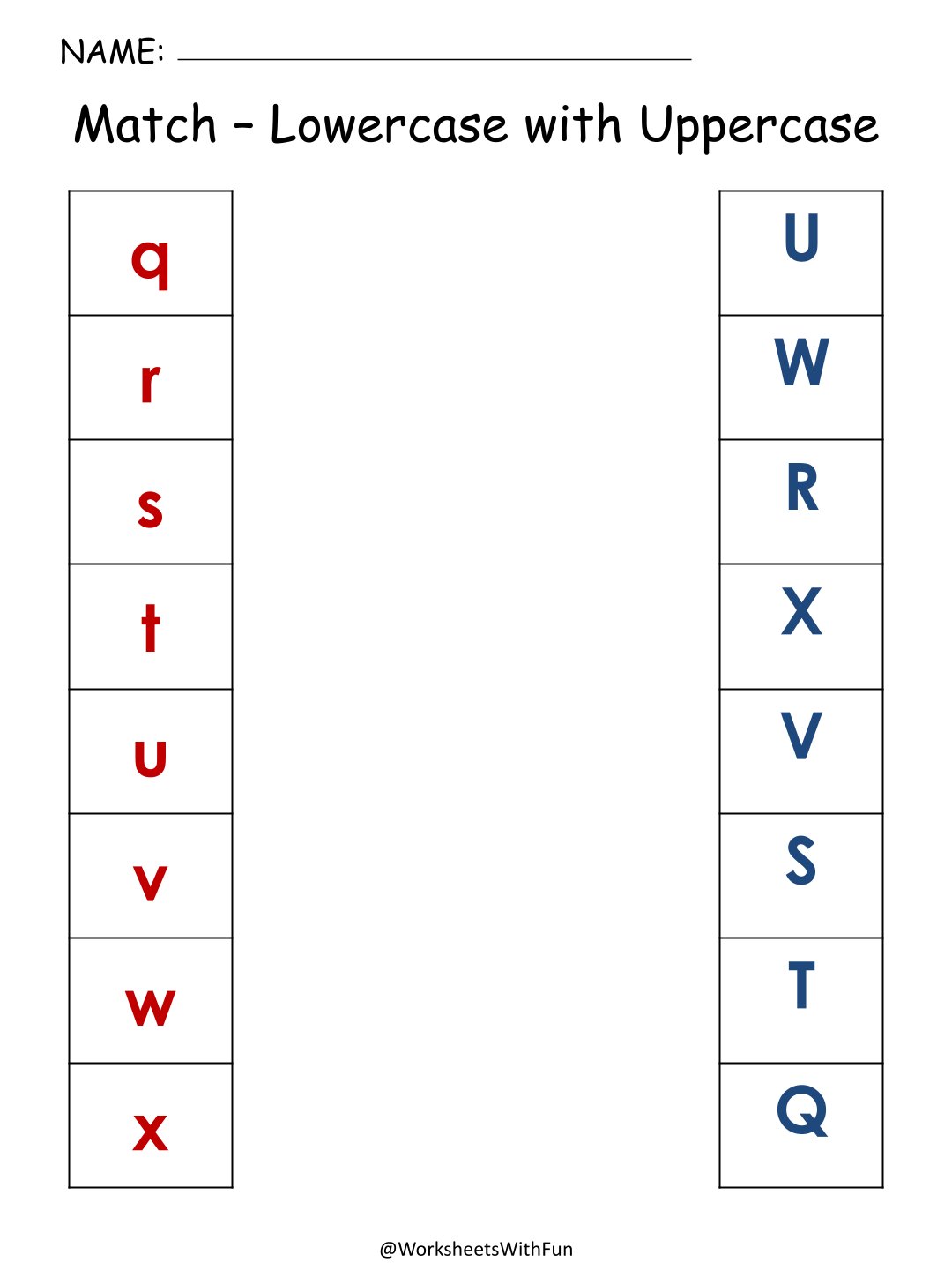 Lowercase to Uppercase Letter Match