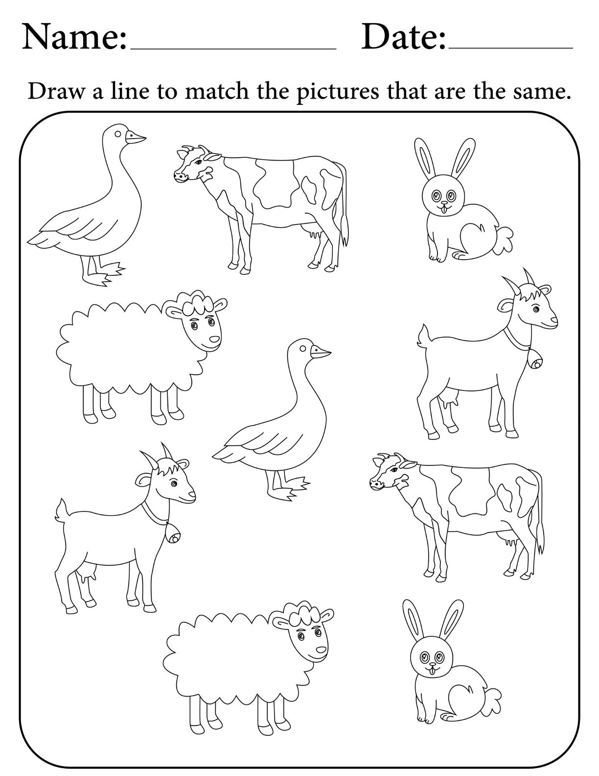 Match The Farm Animals V1