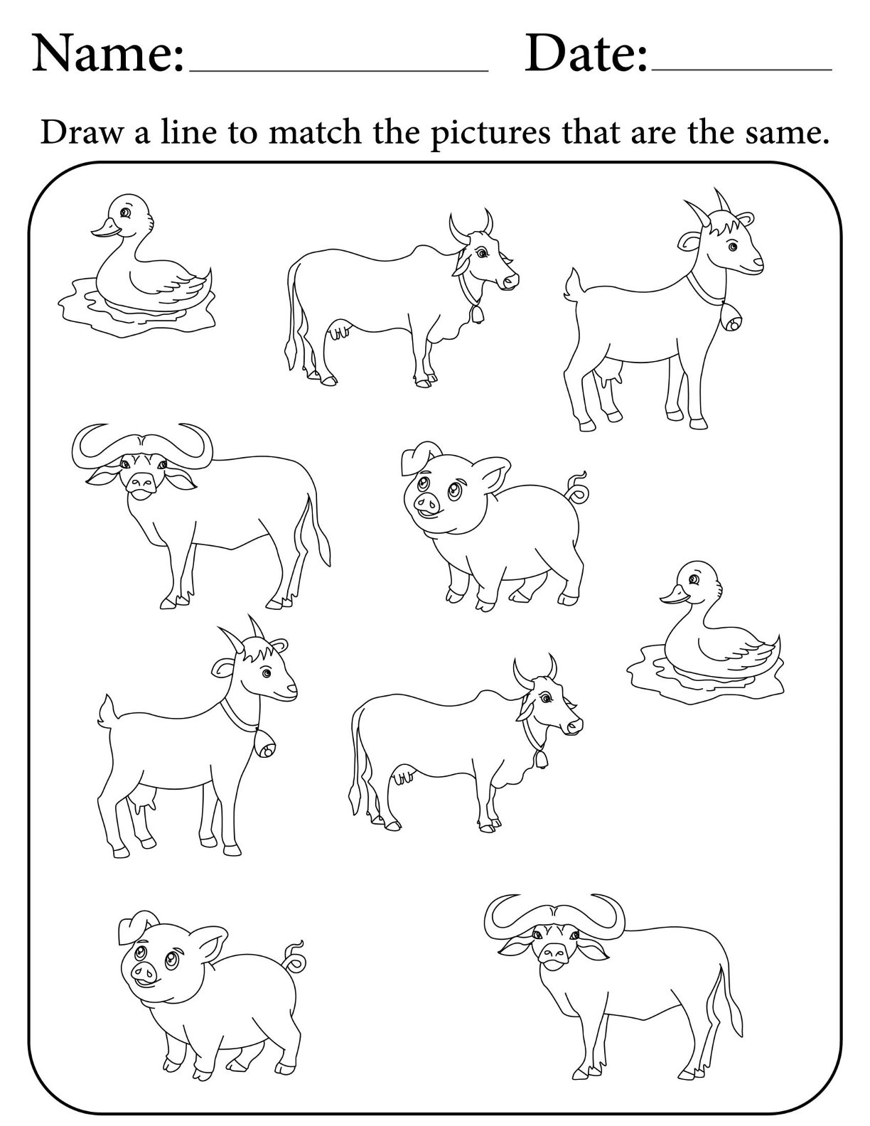 Match The Farm Animals V1