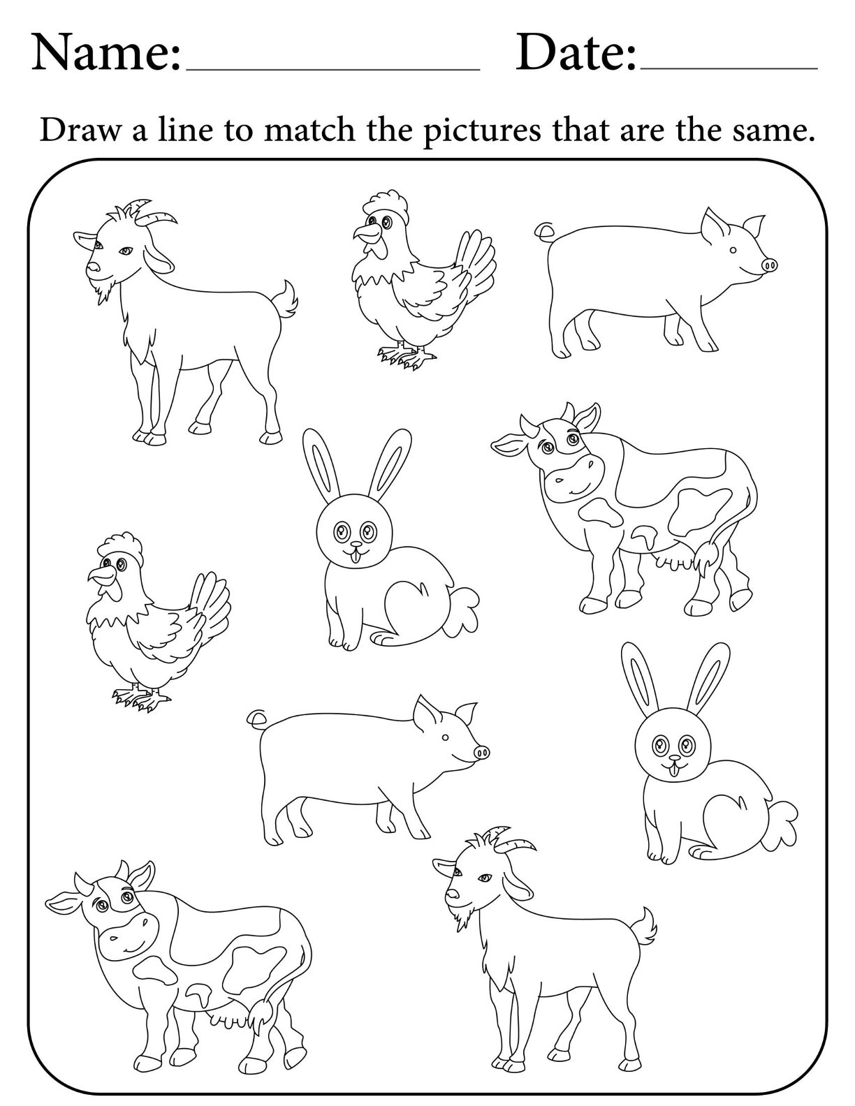 Match The Farm Animals V1