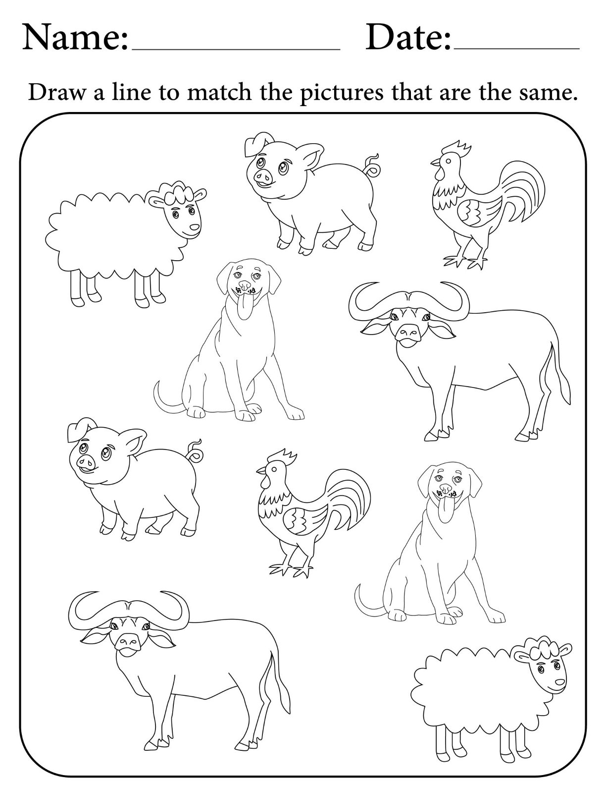 Match The Farm Animals V1
