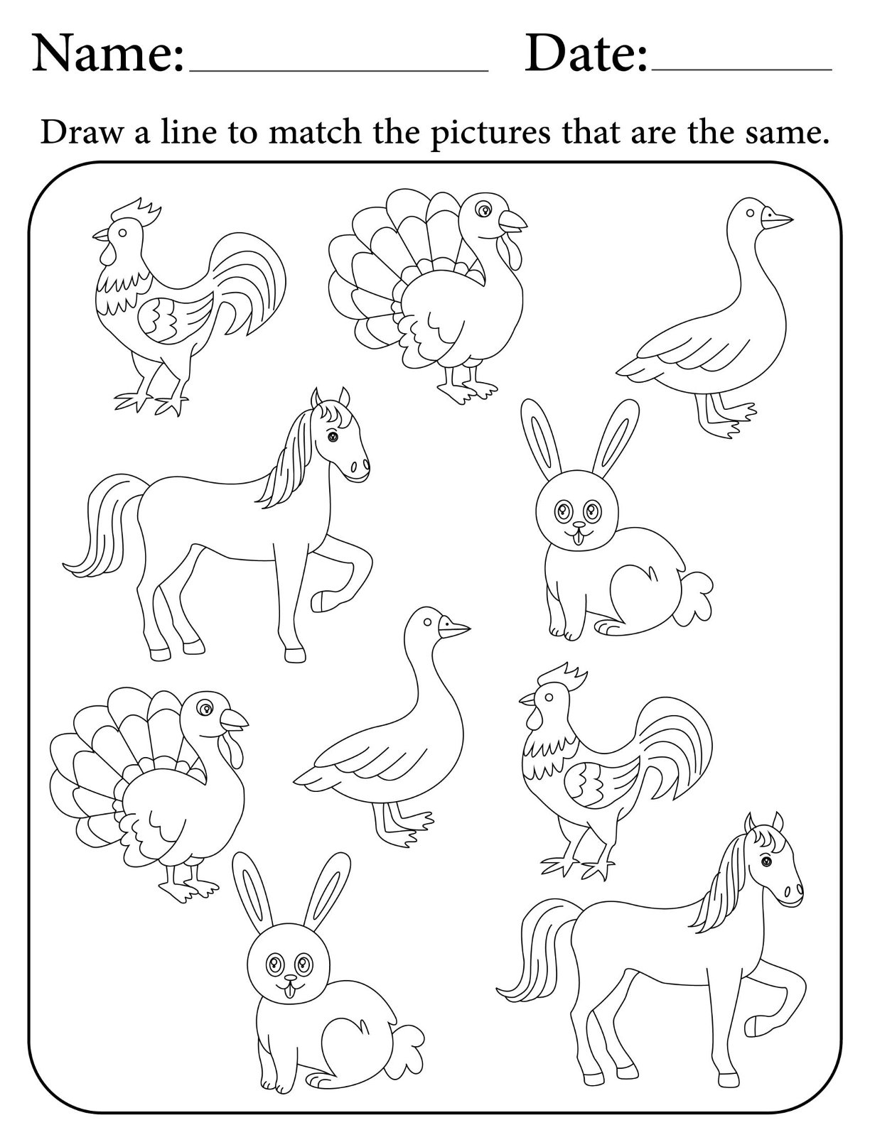 Match The Farm Animals V2