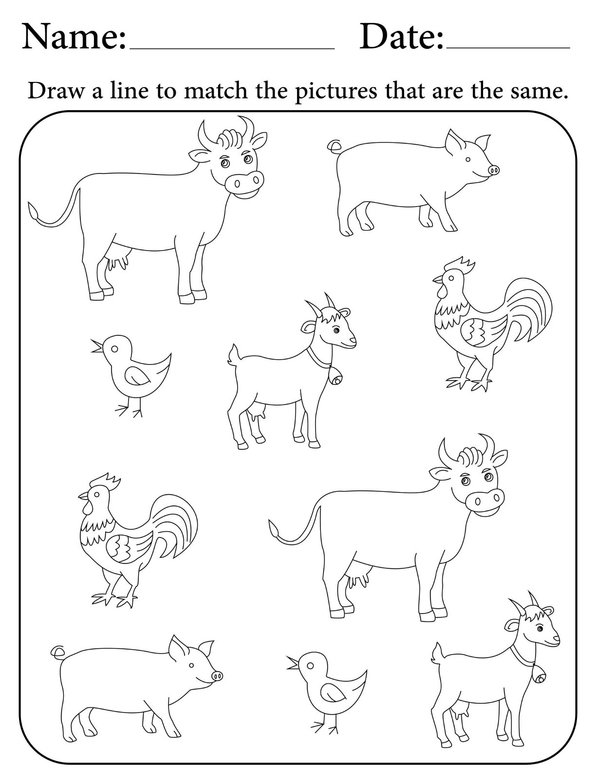 Match The Farm Animals V2