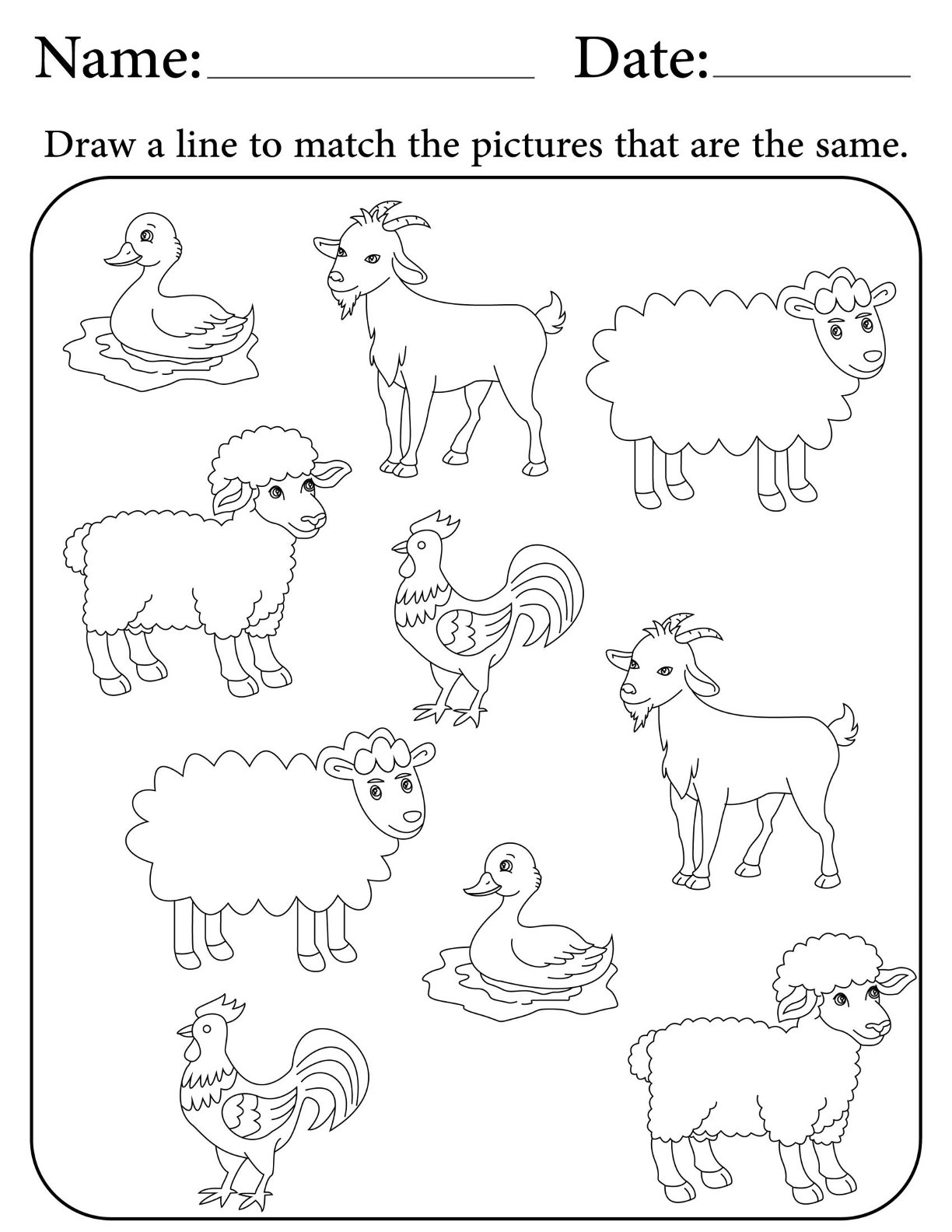 Match The Farm Animals V2