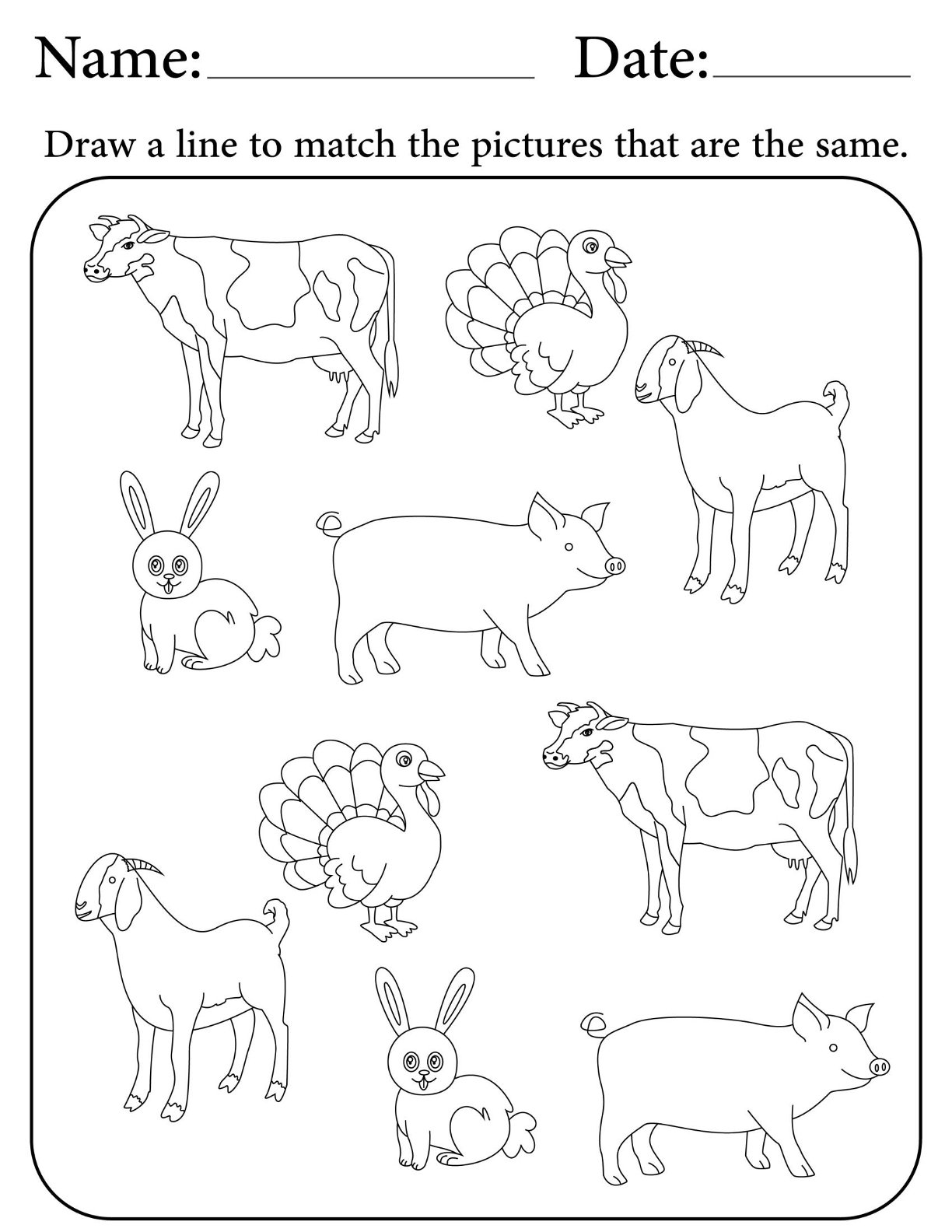 Match The Farm Animals V2