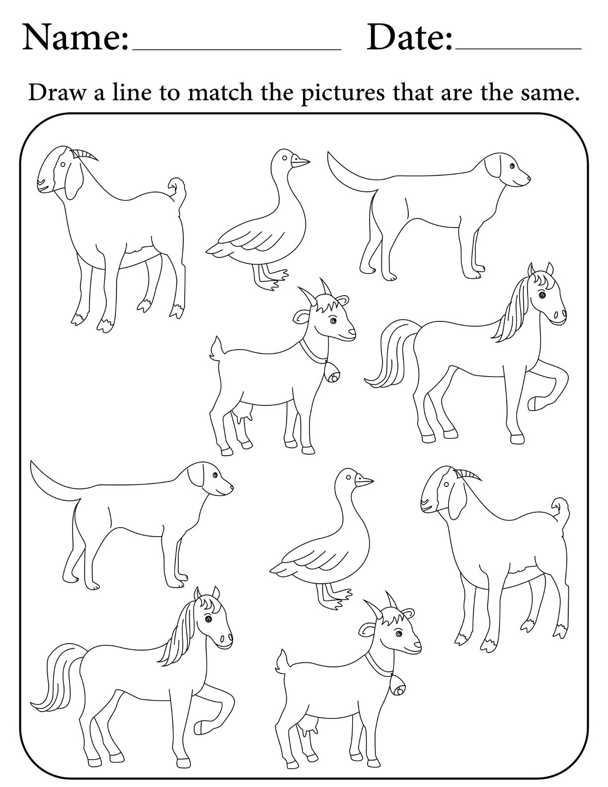 Match The Farm Animals & Tools V3
