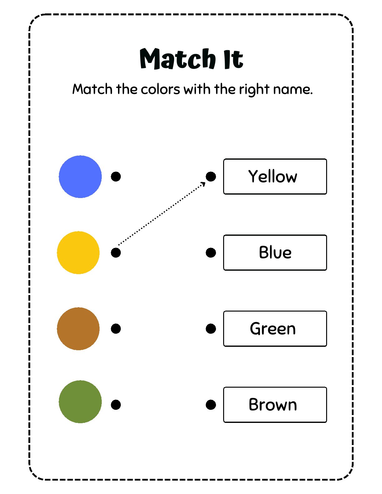 Color Word "Match It" Cards