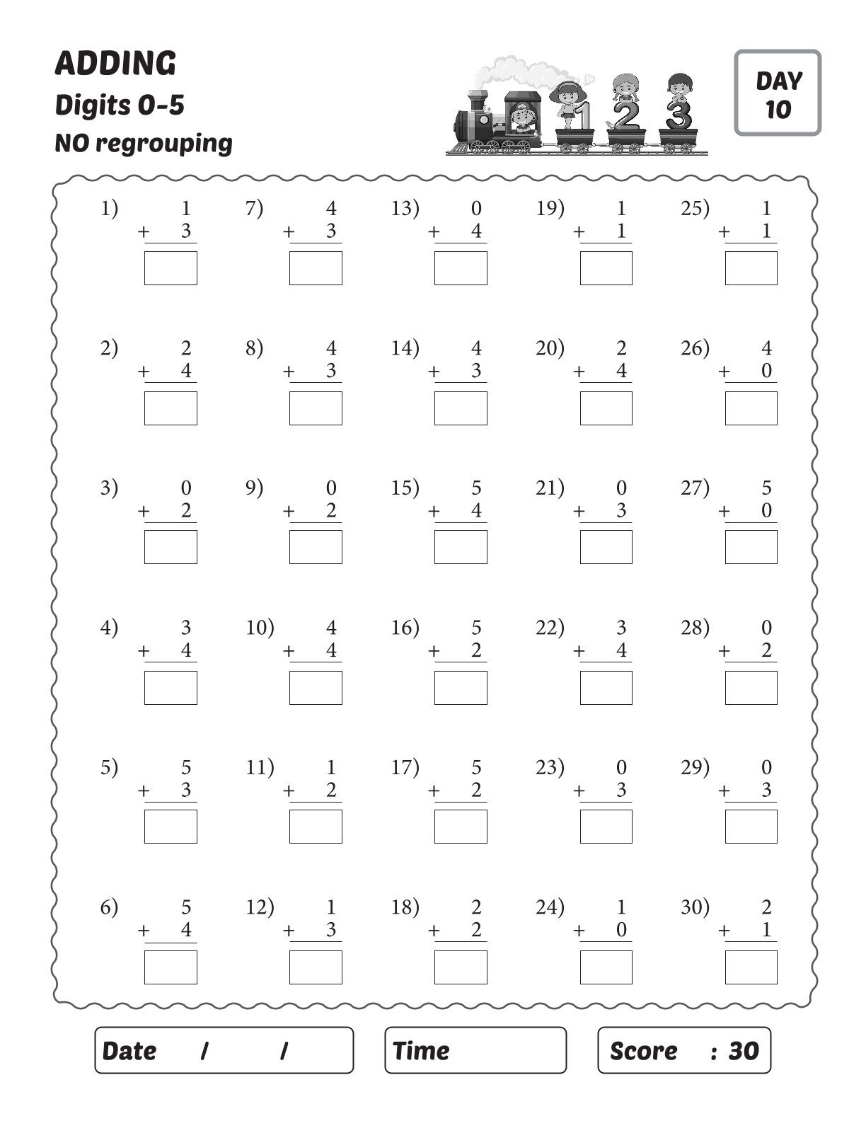Adding & Subtracting (0-20)