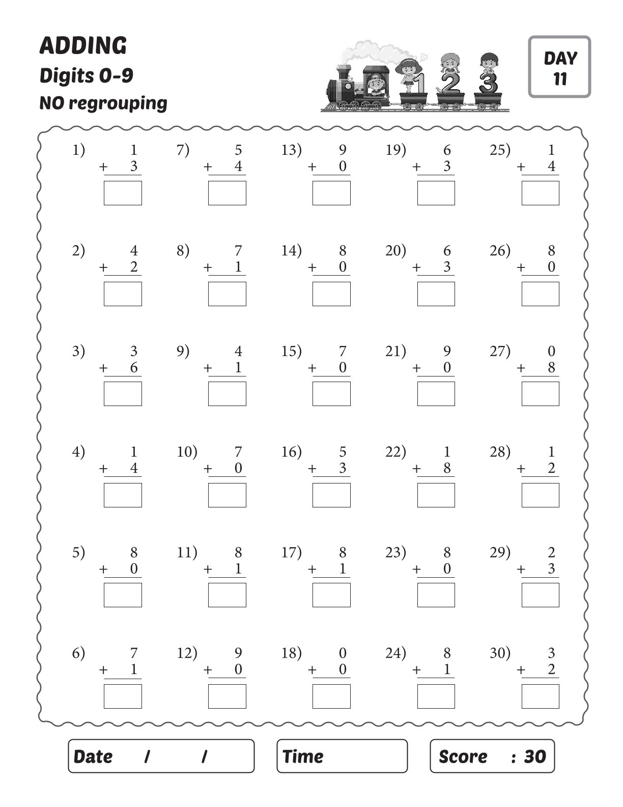 Adding & Subtracting (0-20)