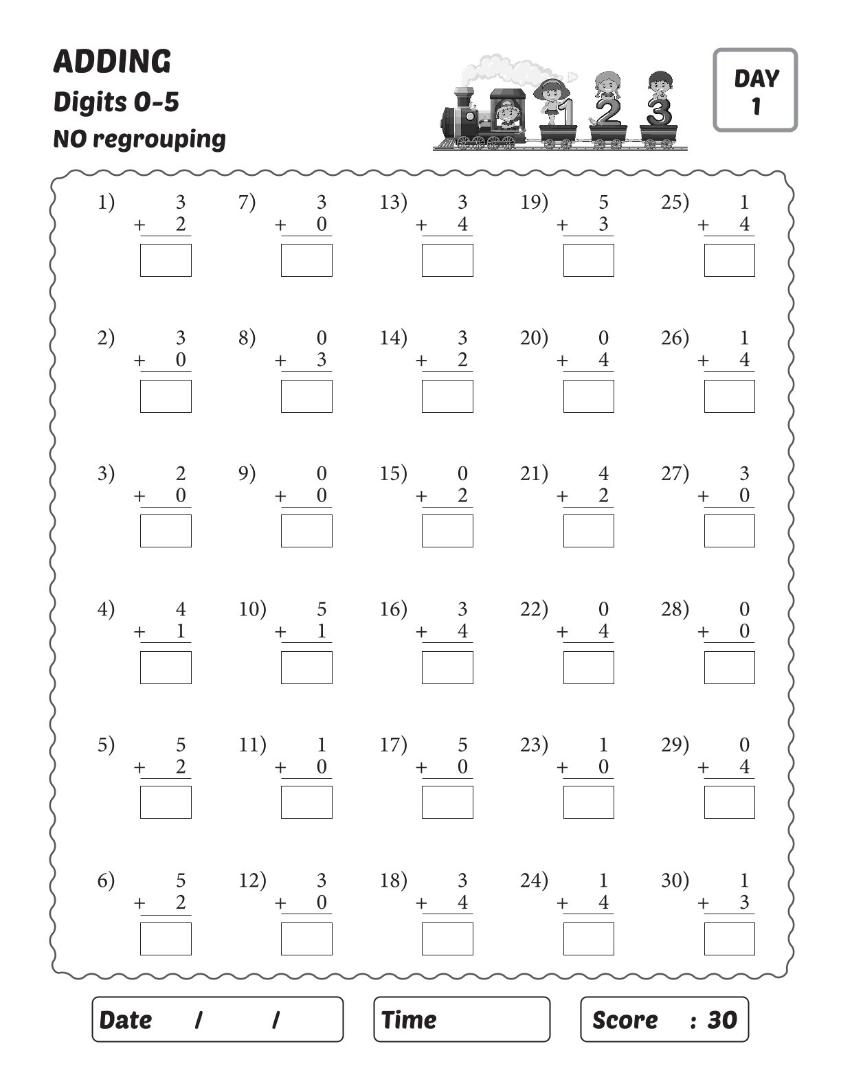 Adding & Subtracting (0-20)