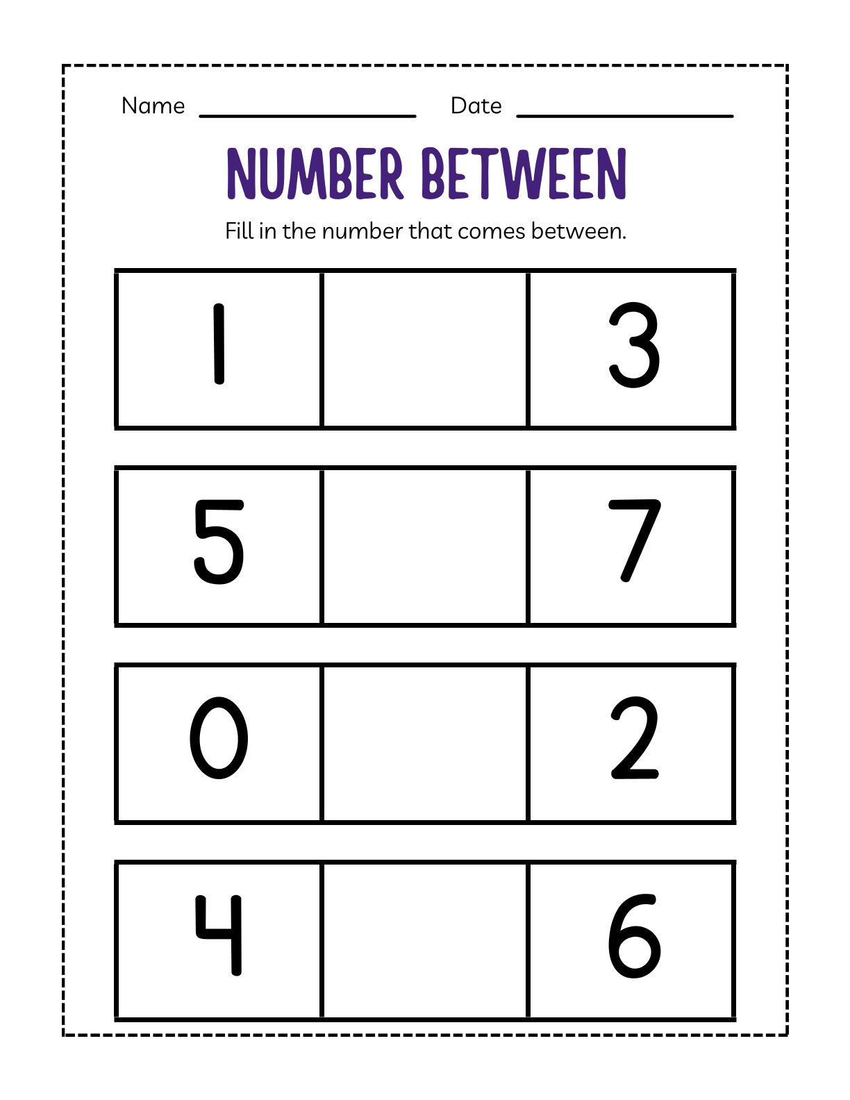 Kindergarten Numbers Workbook