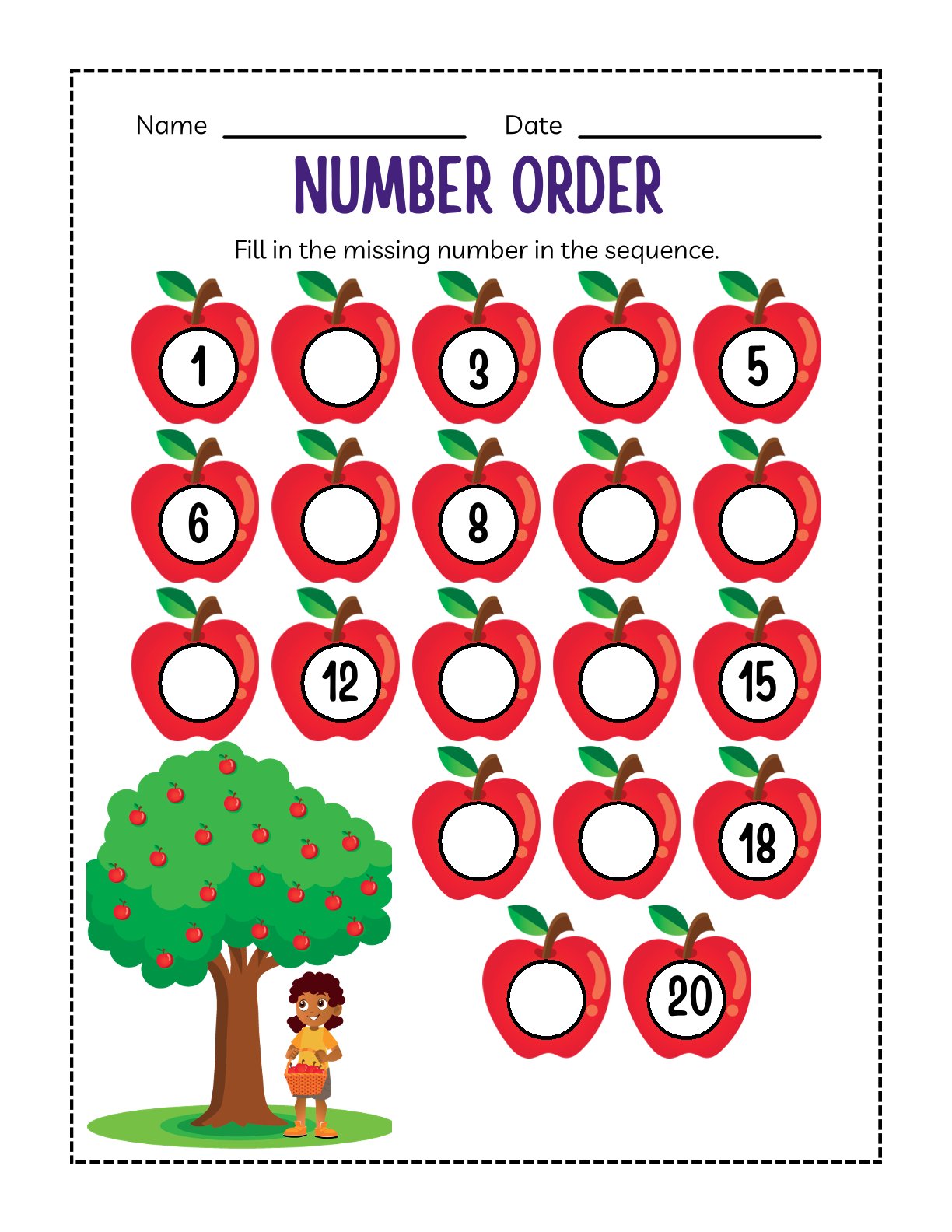 Kindergarten Numbers Workbook