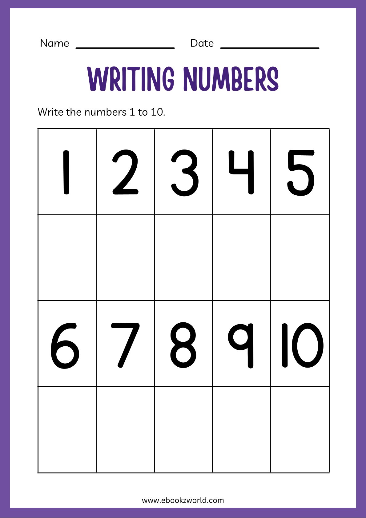 Maths Preschool Worksheets