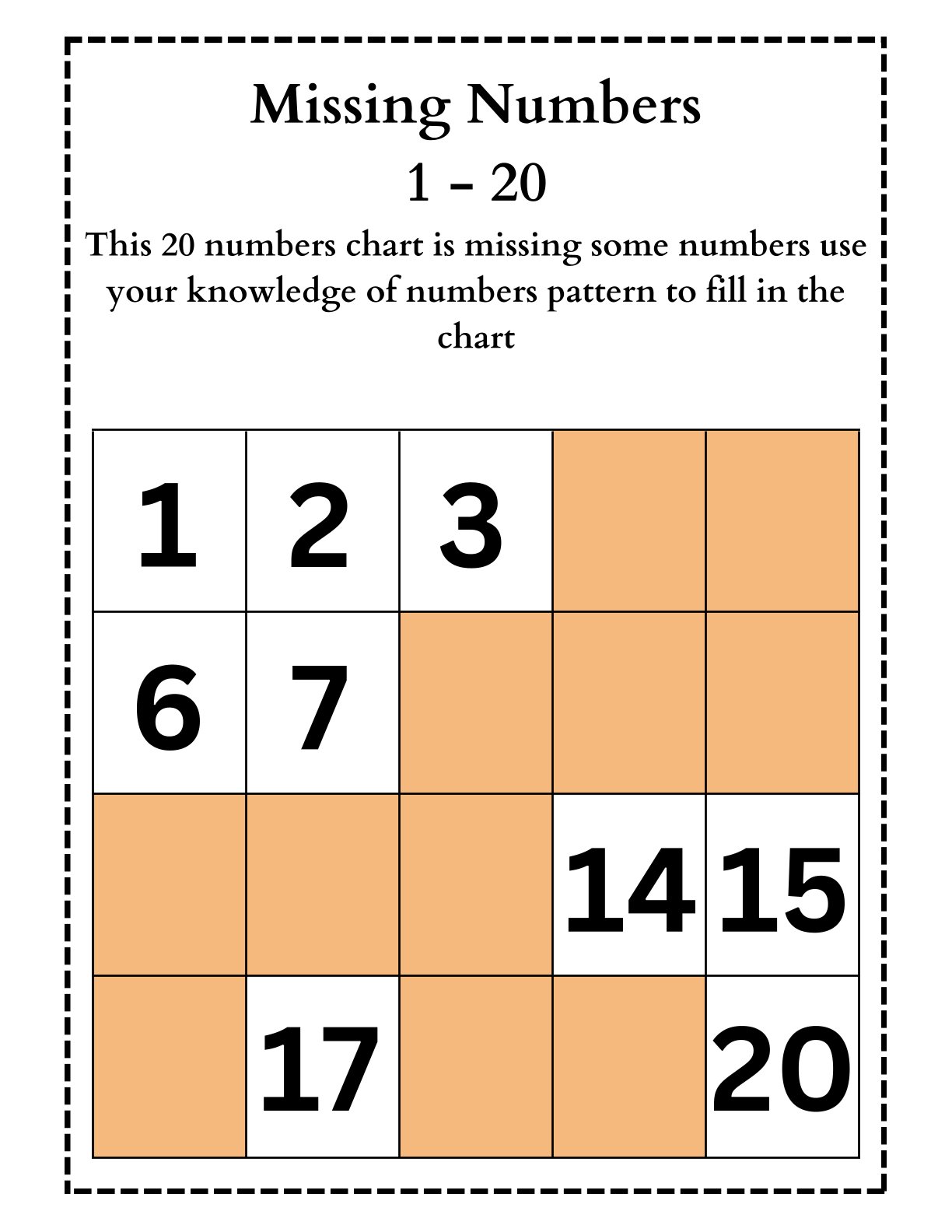 Missing Numbers (1-20)