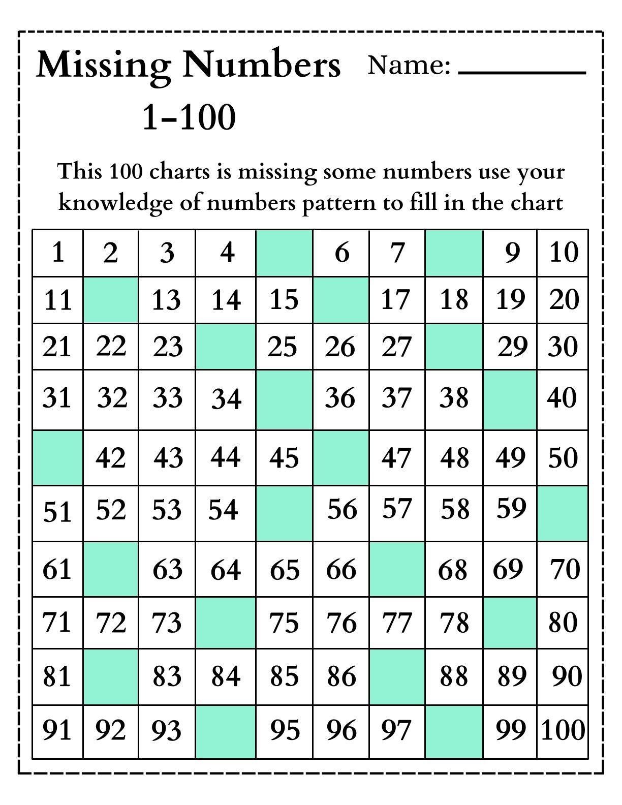 Missing Numbers 2