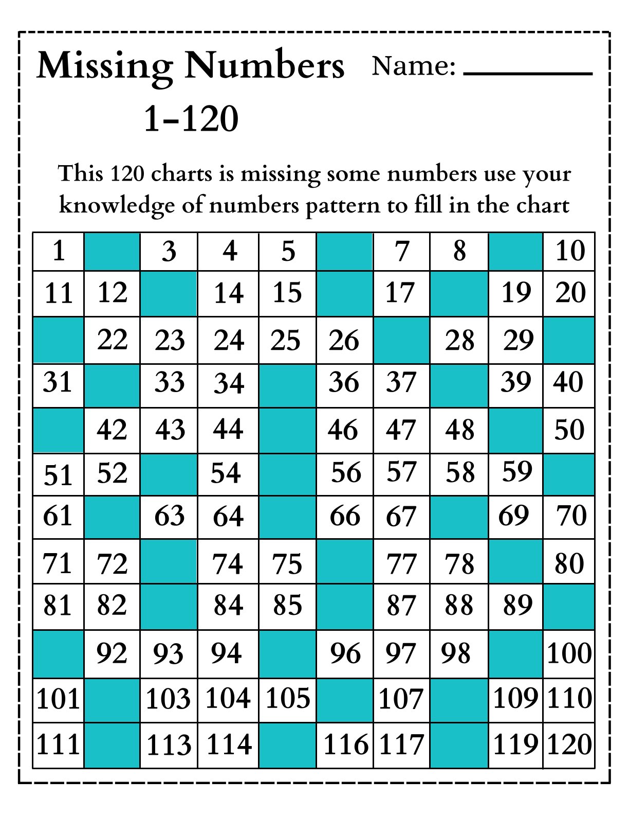 Missing Numbers 2