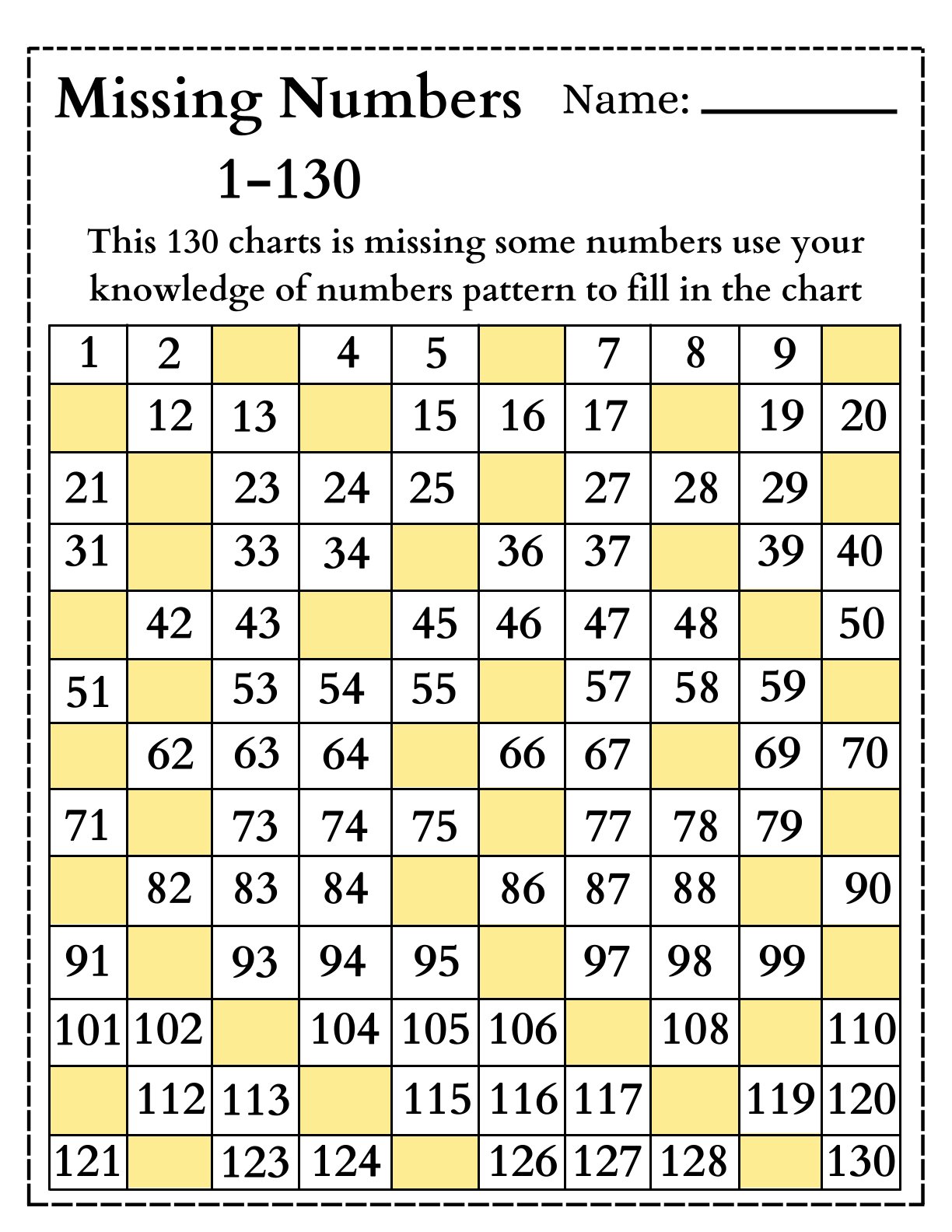 Missing Numbers 2