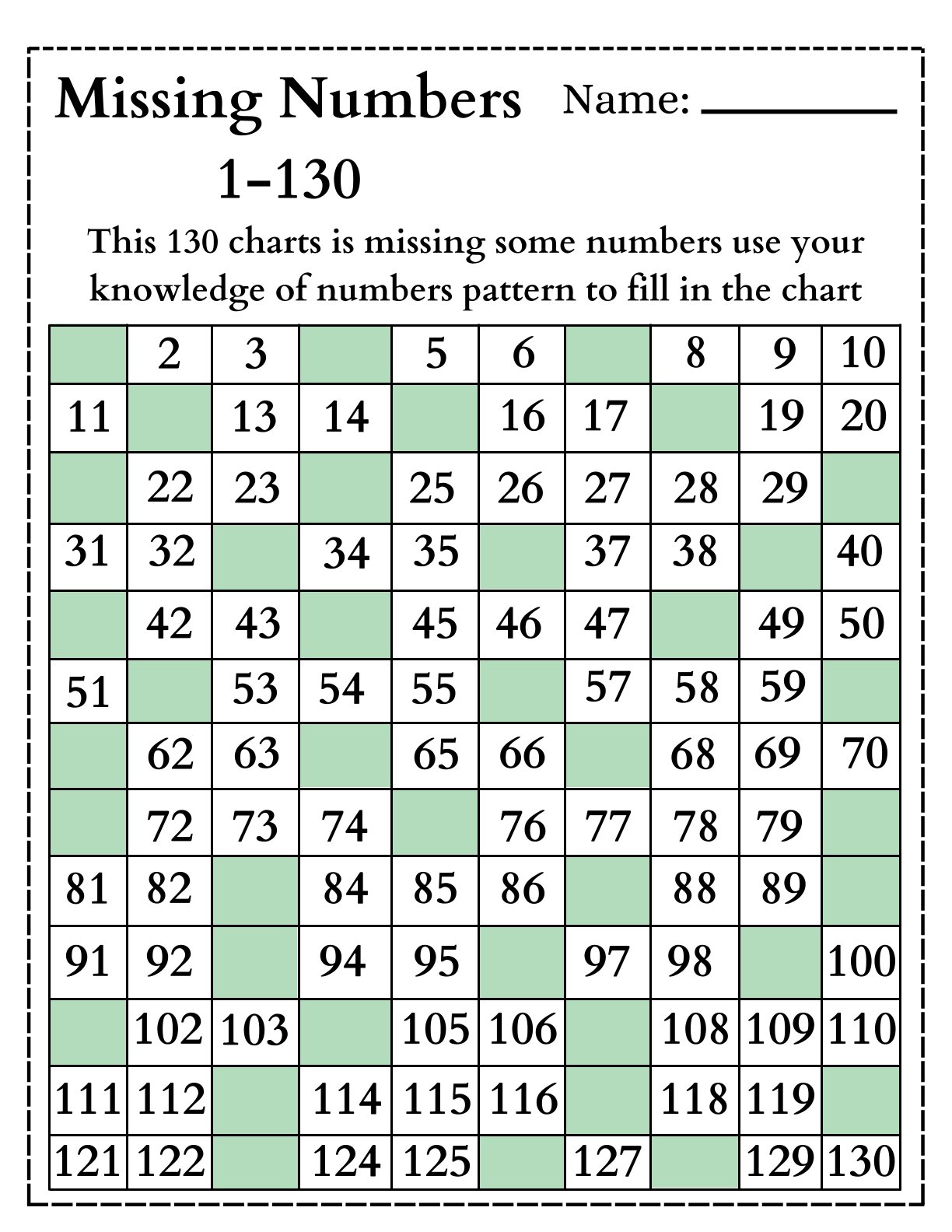 Missing Numbers 2