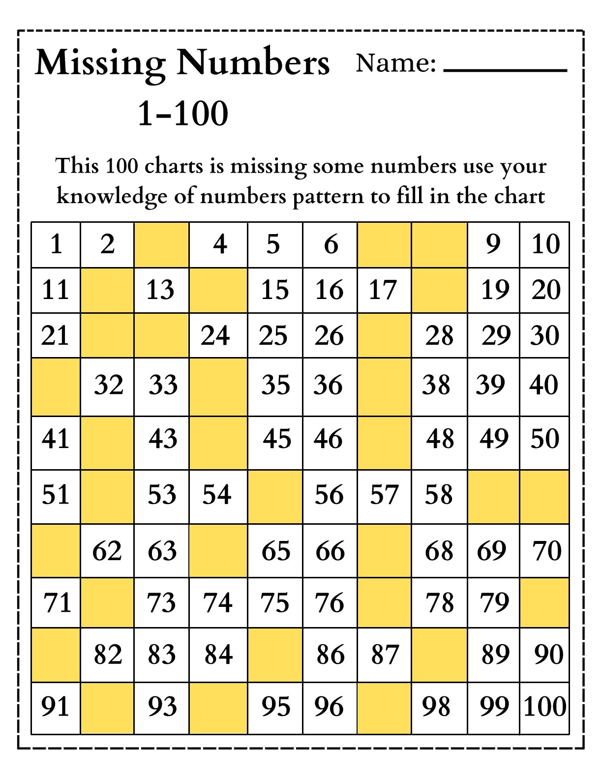Missing Numbers 2