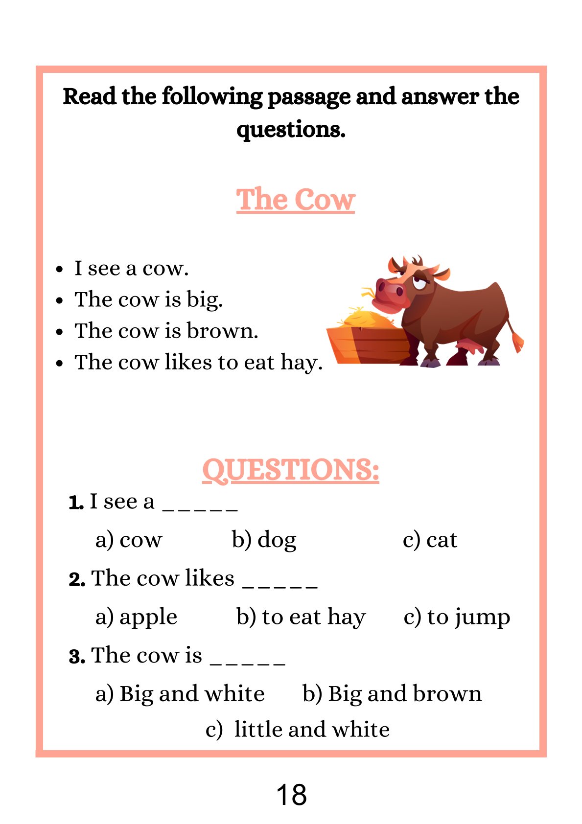 Beginner Reading Sheets 1