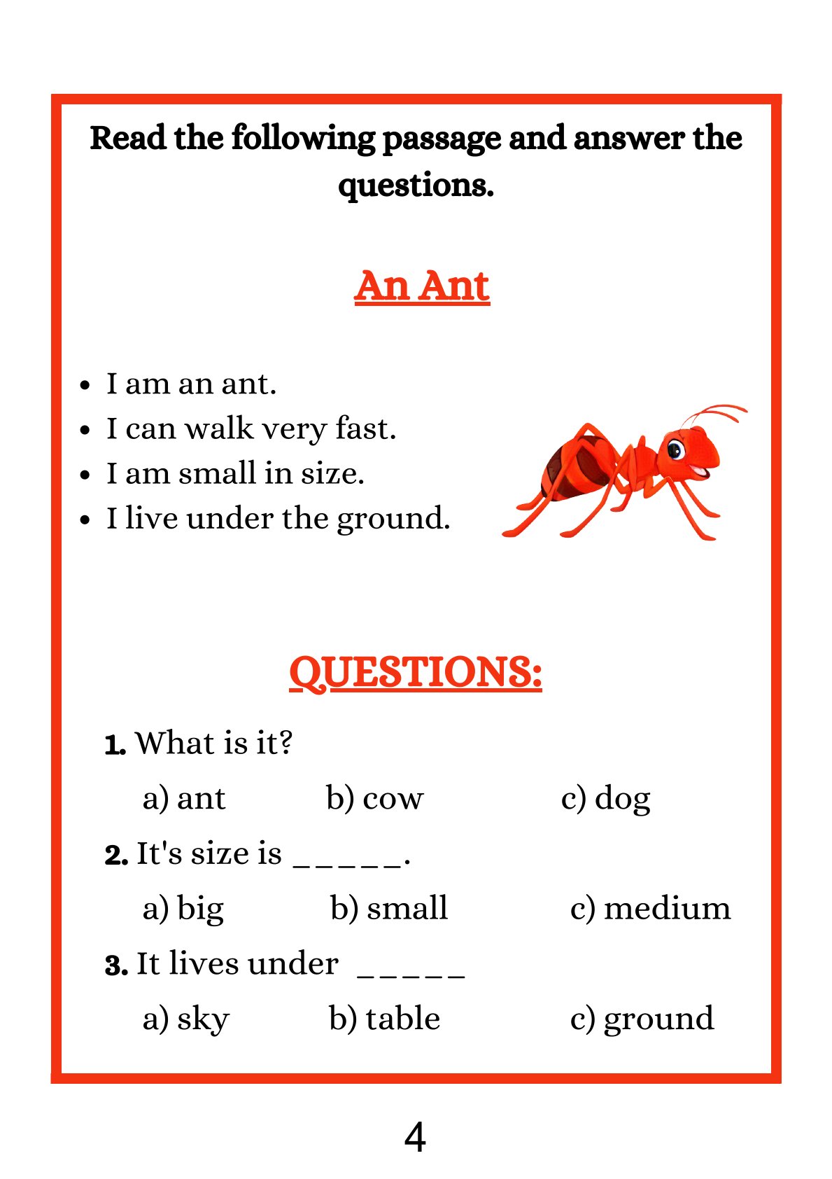 Beginner Reading Sheets 1