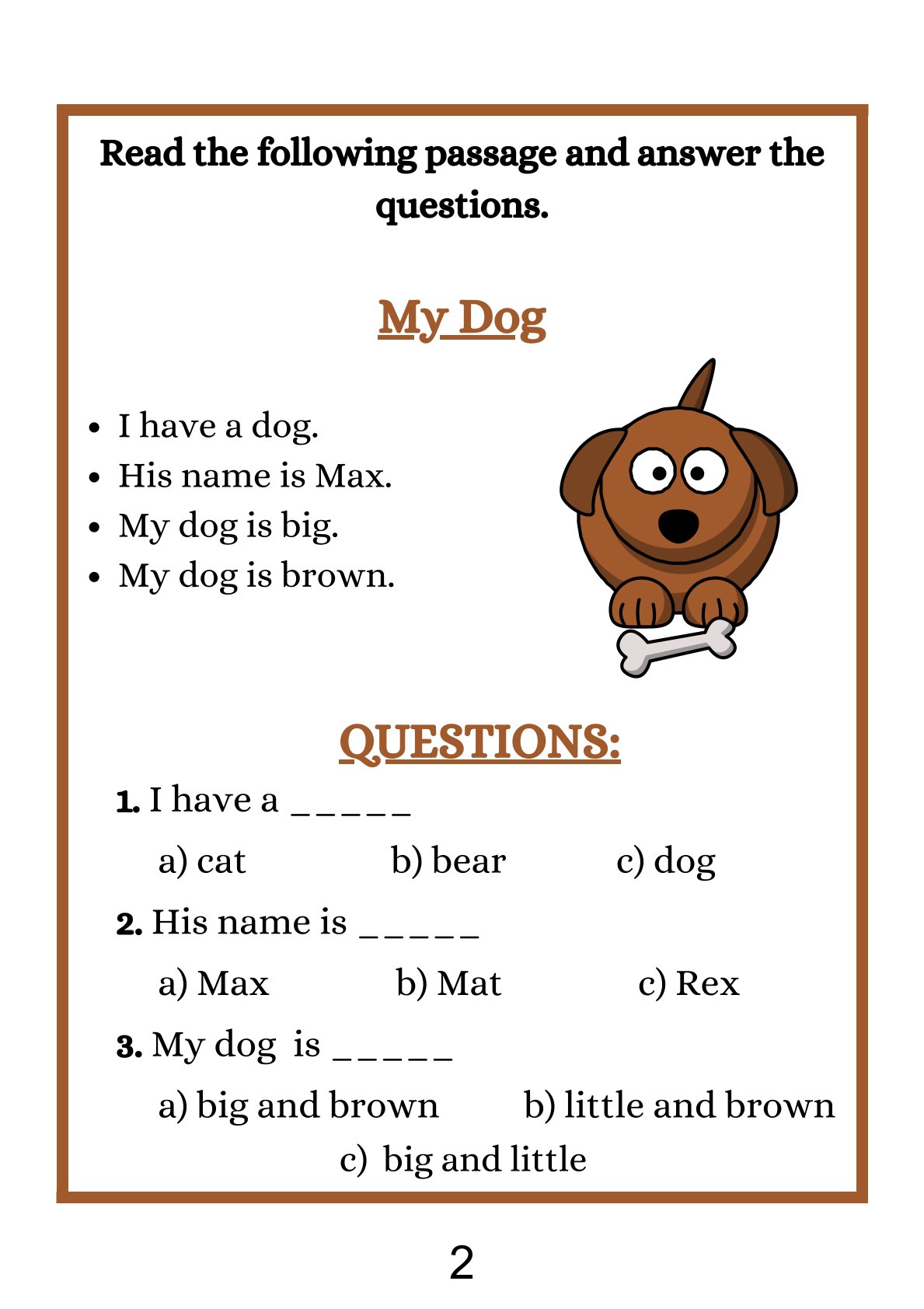 Beginner Reading Sheets 1