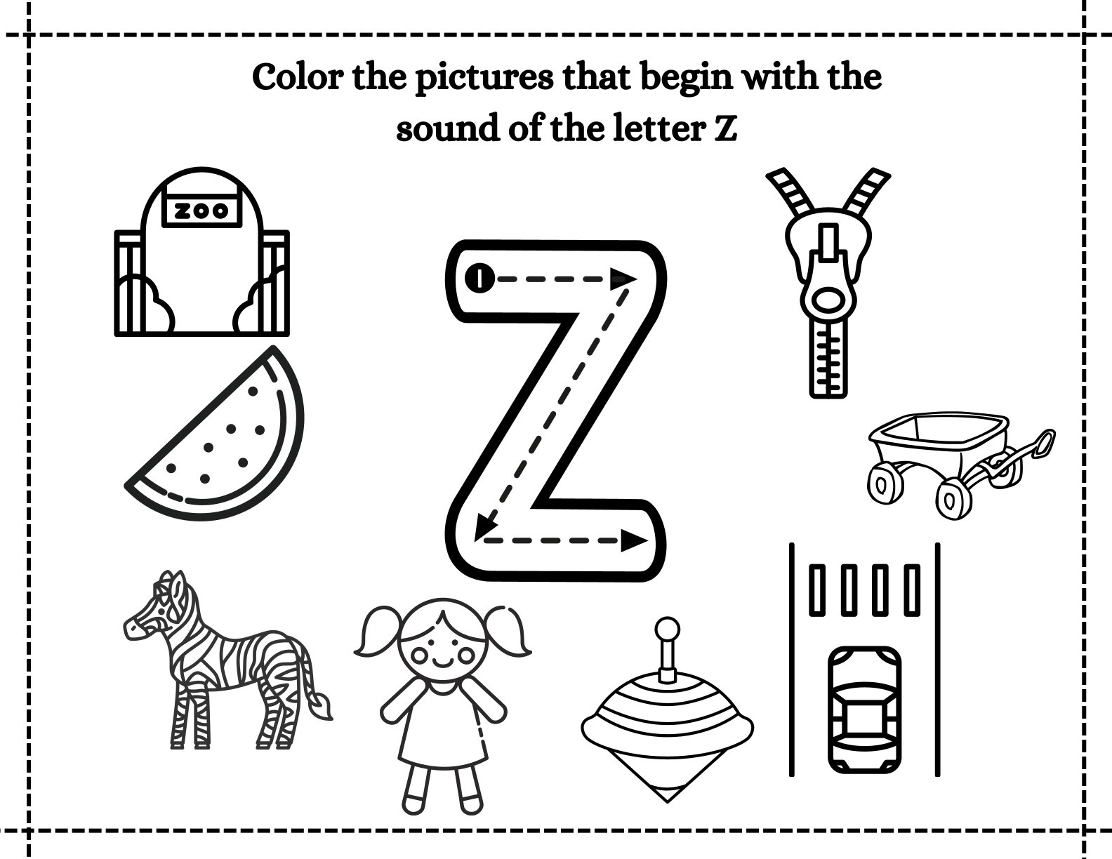 Color the words