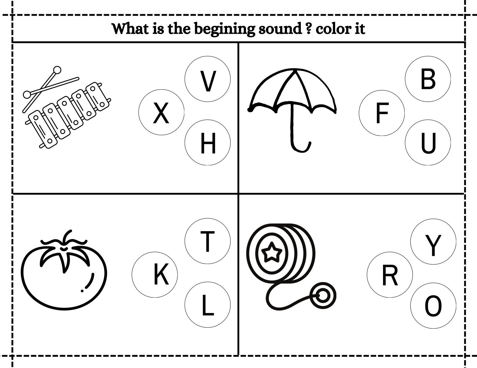 Color the words