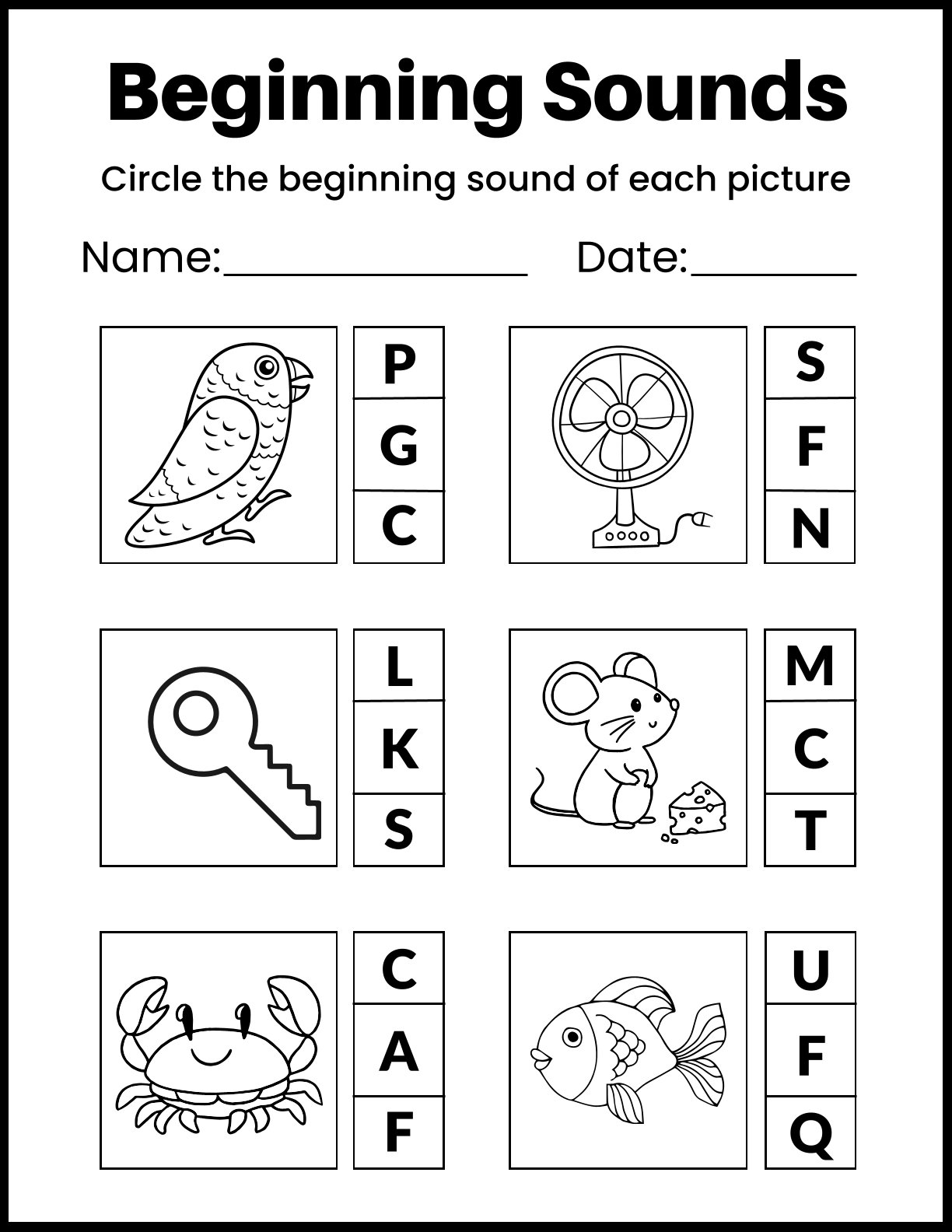 Beginning Sounds