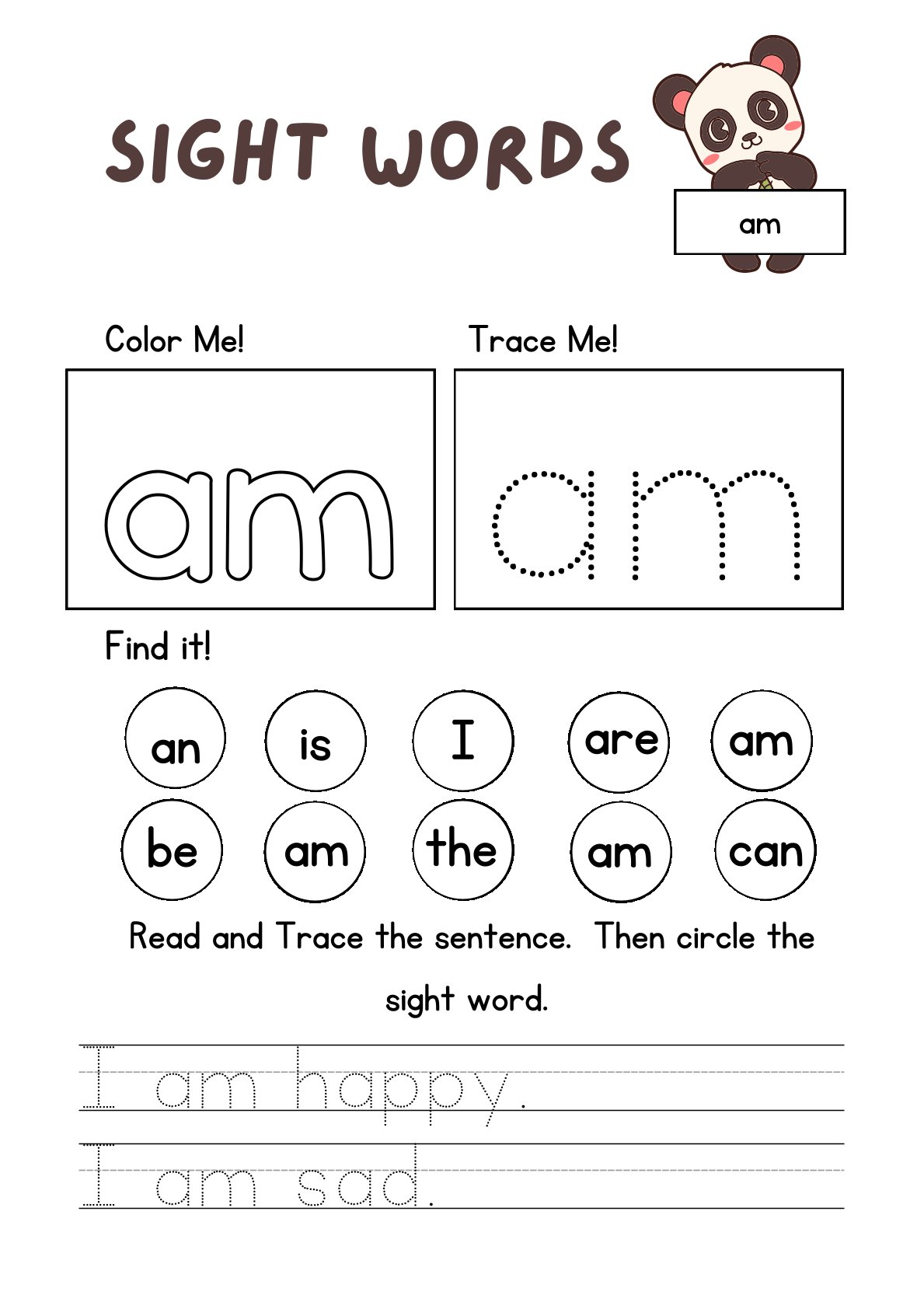 Learning Sight Words