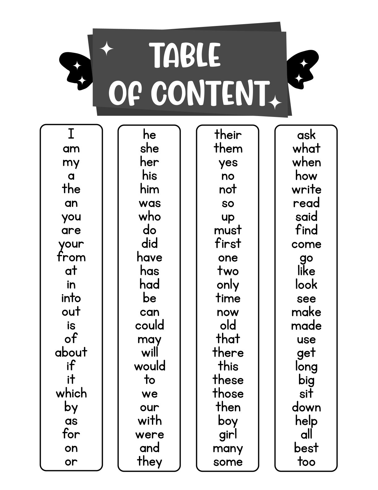 Sight Words workbook