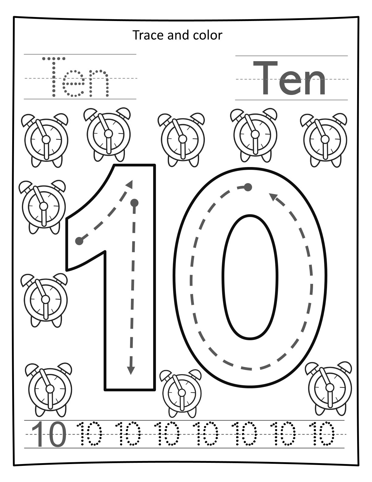 0-10 Big Number Tracing