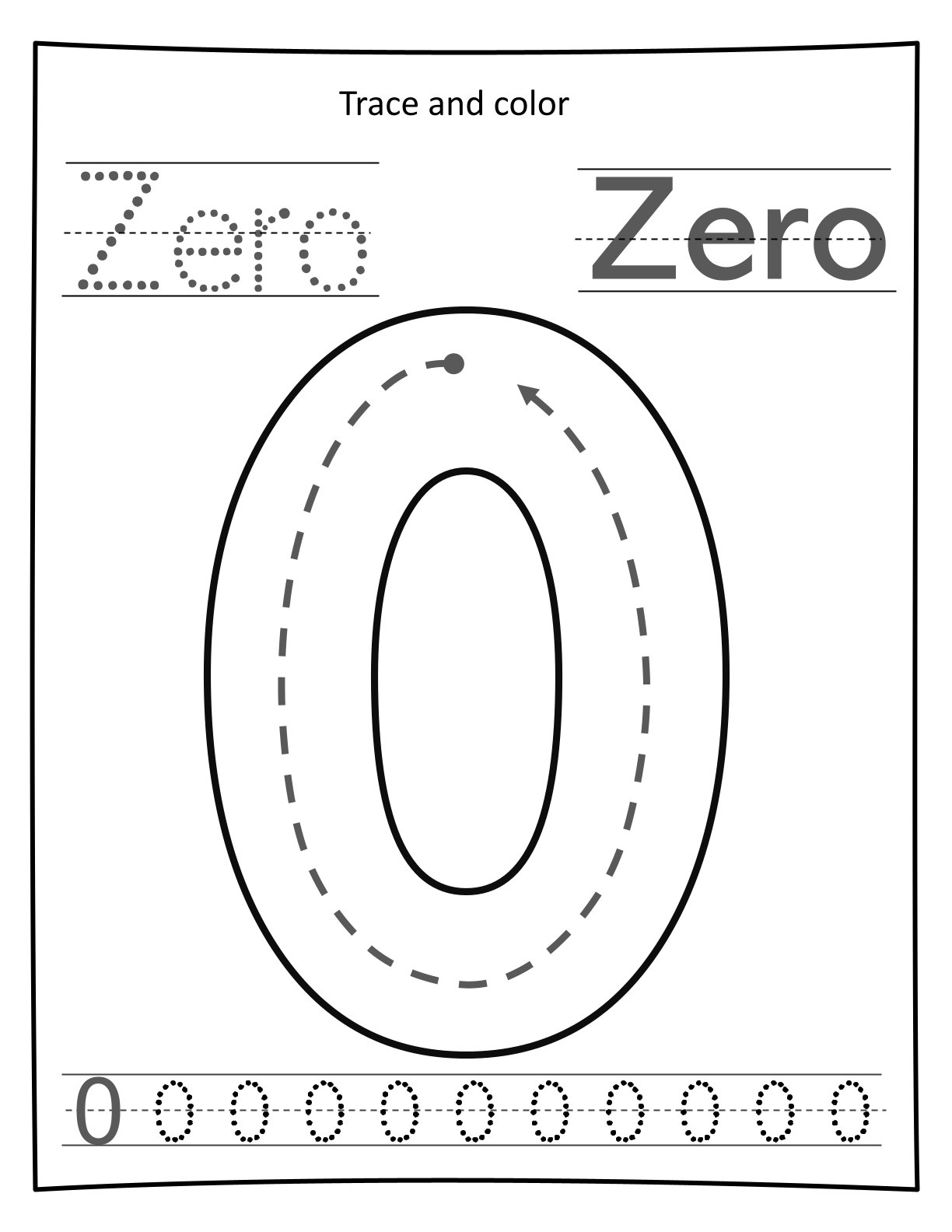 0-10 Big Number Tracing