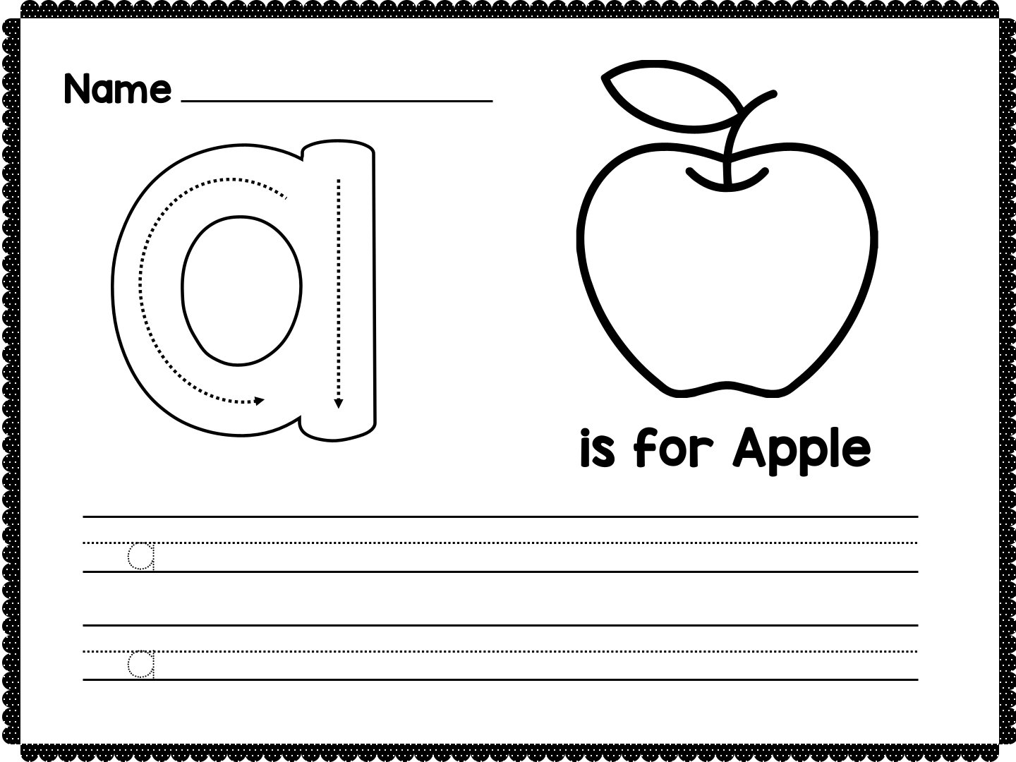 Alphabet Tracing Worksheets Lowercase