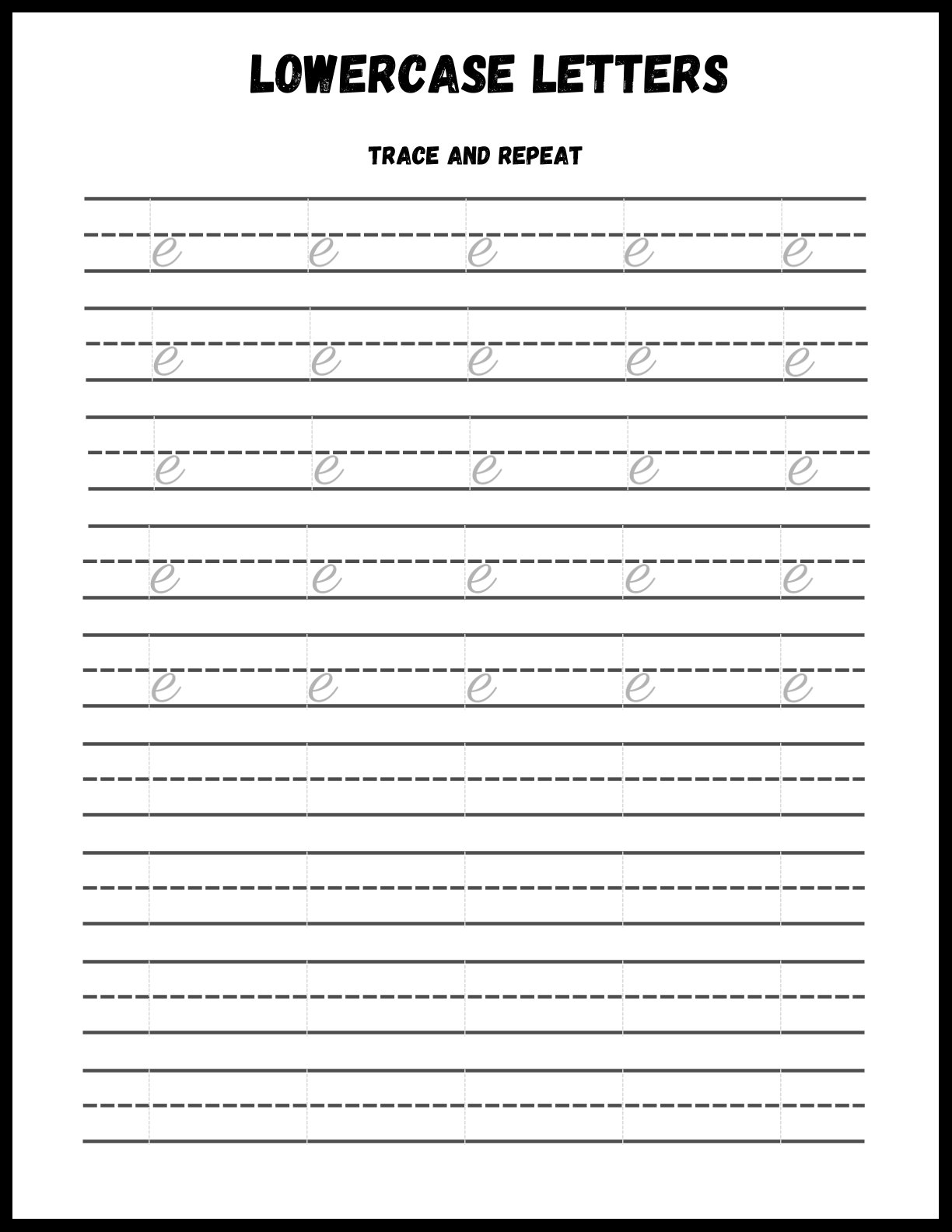 Handwriting Tracing 2