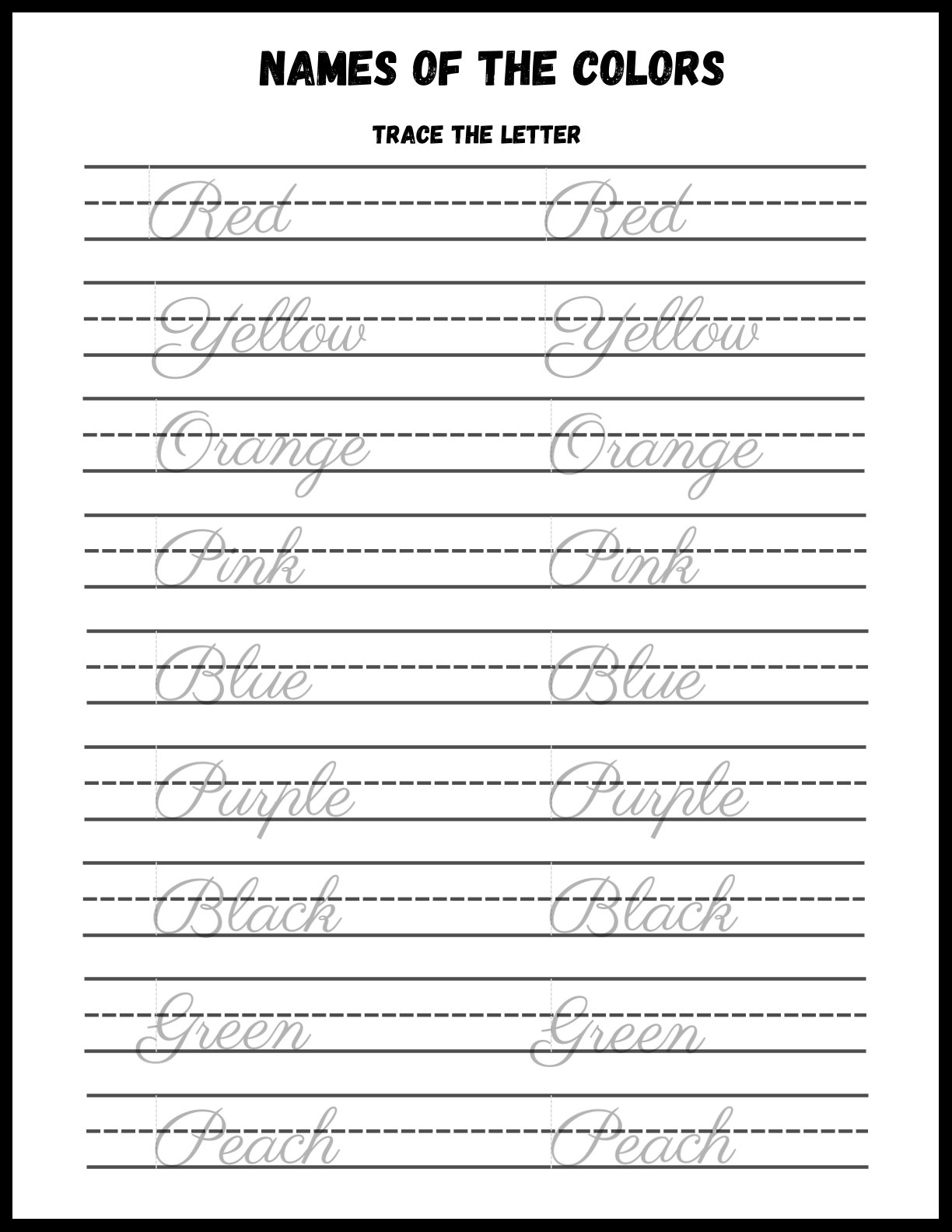 Handwriting Tracing 2