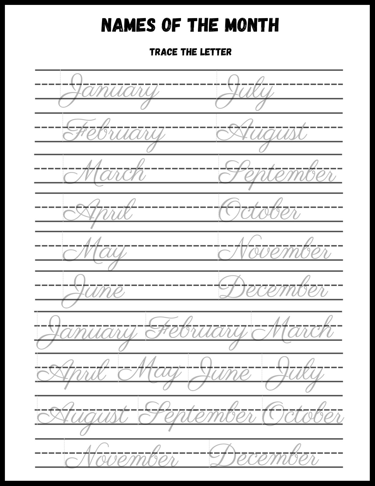 Handwriting Tracing 2
