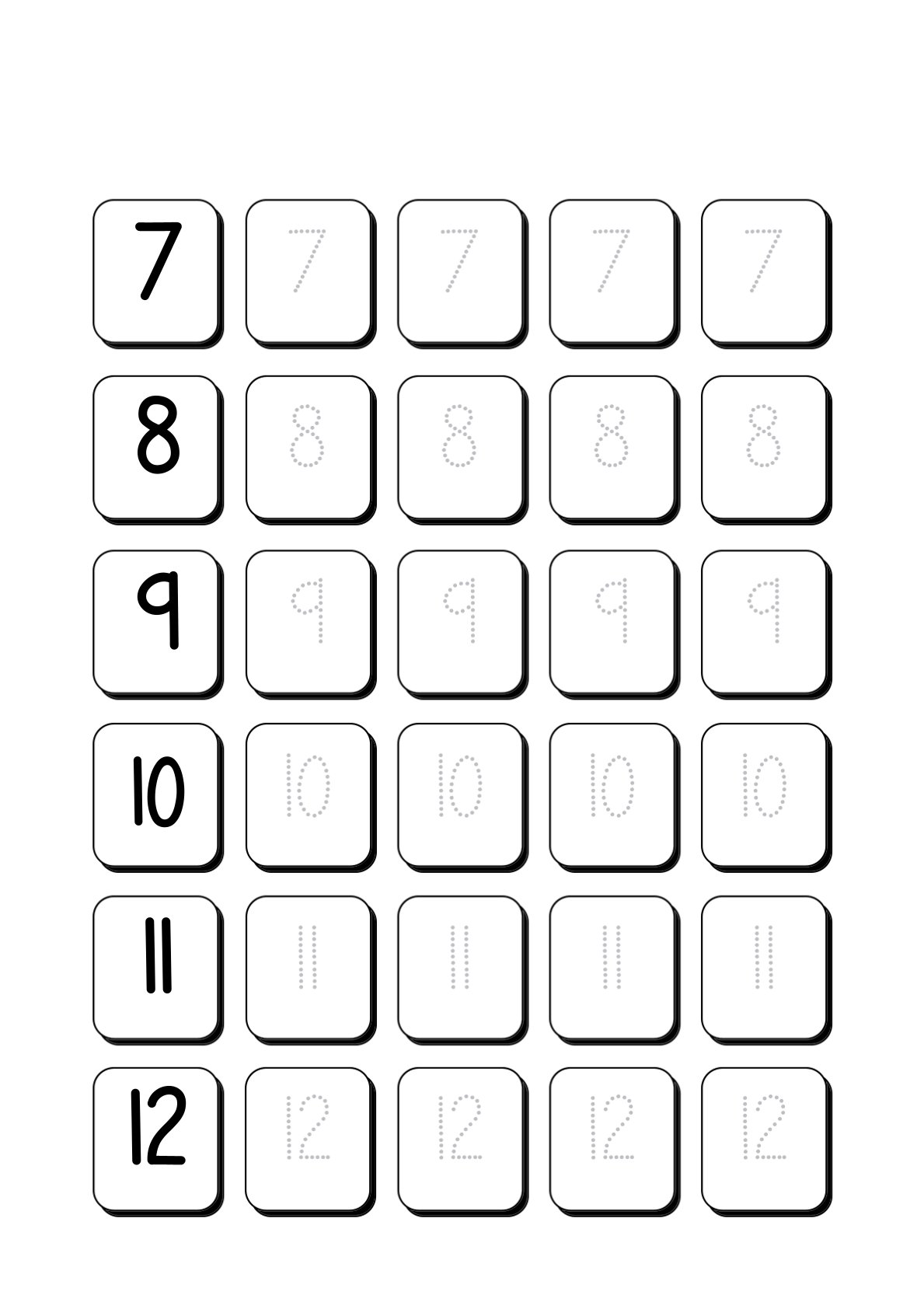 Number Tracing 1-100