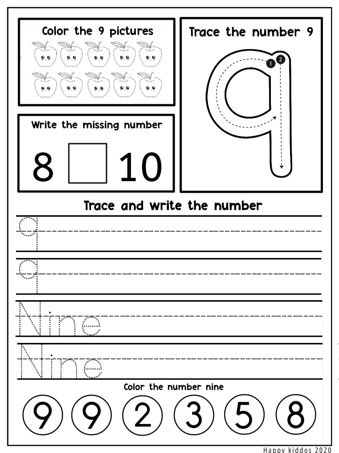 Number Worksheets 1-10 Part 1