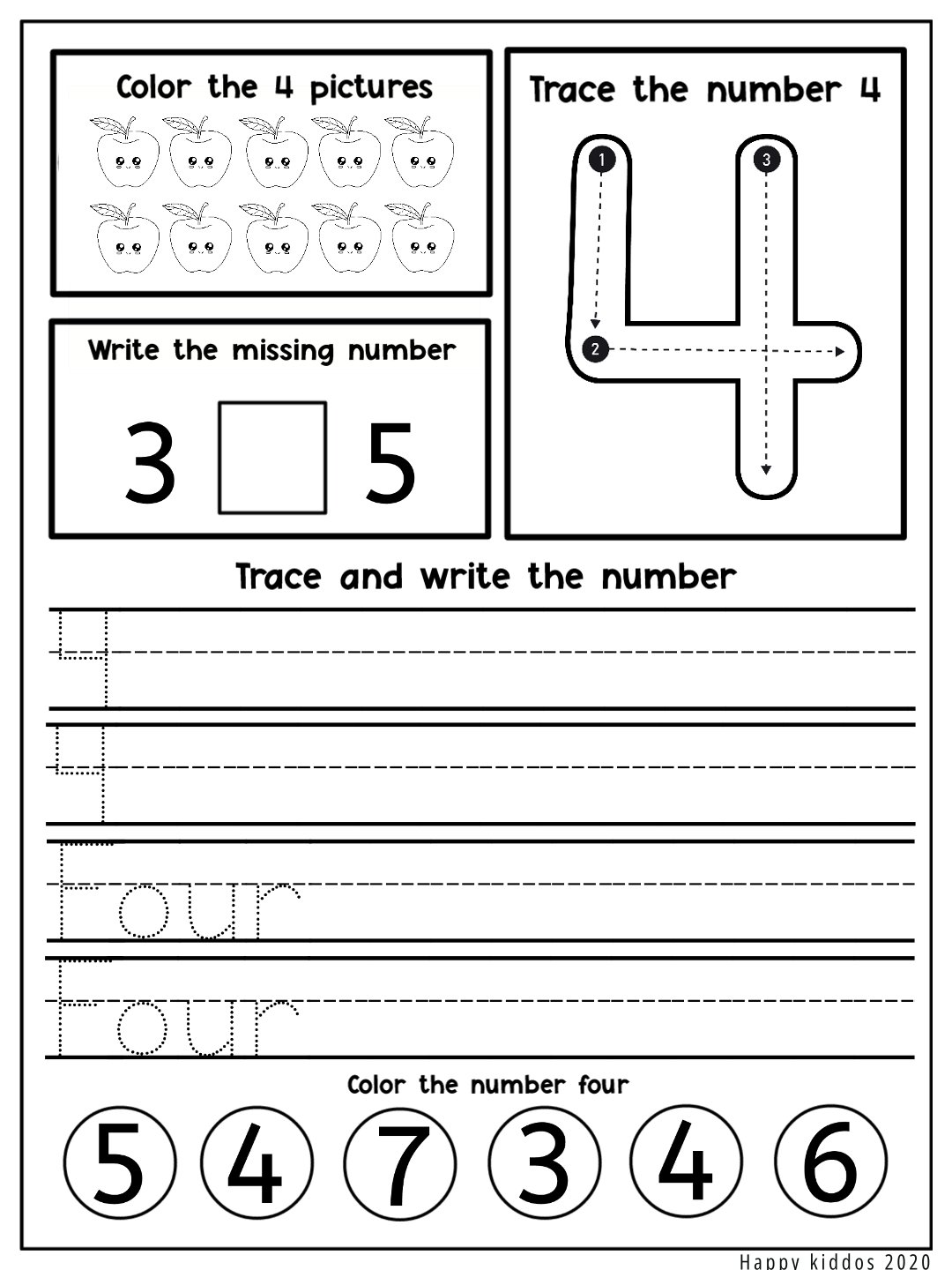 Number Worksheets 1-10 Part 1