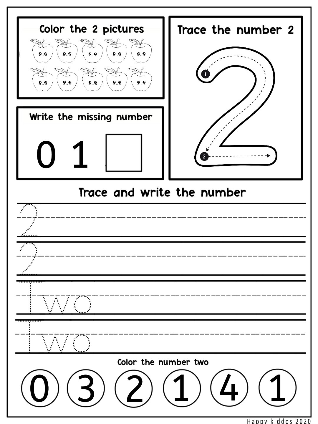 Number Worksheets 1-10 Part 1