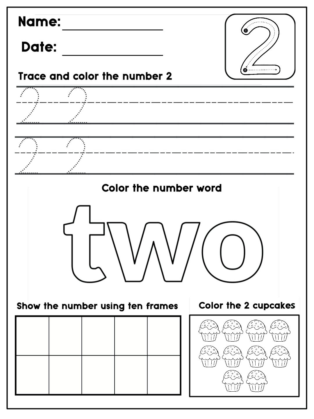 Number Worksheets 1-10 Part 2
