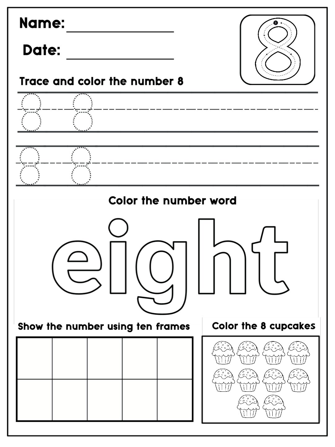Number Worksheets 1-10 Part 2