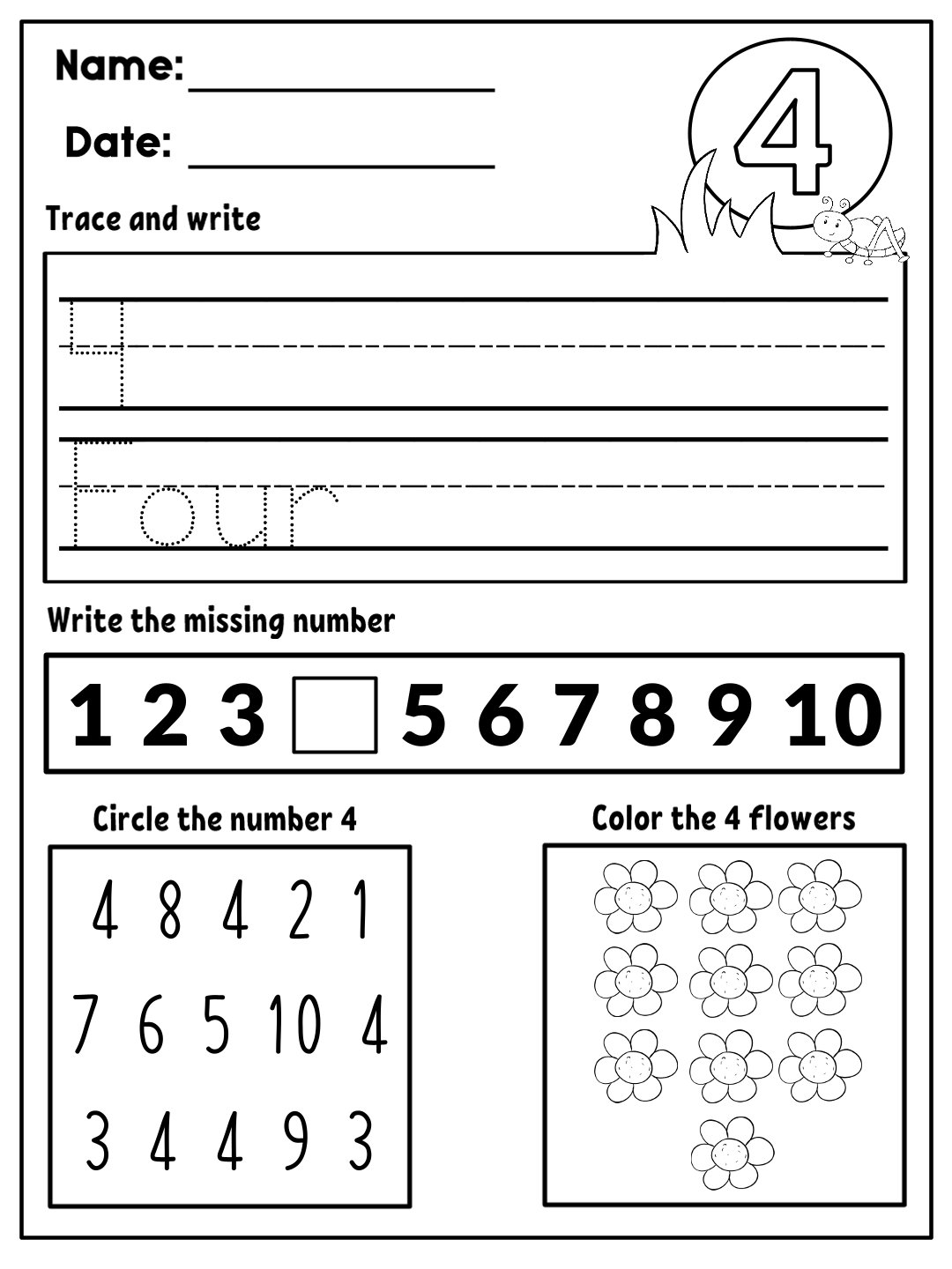Number Worksheets 1-10 Part 3