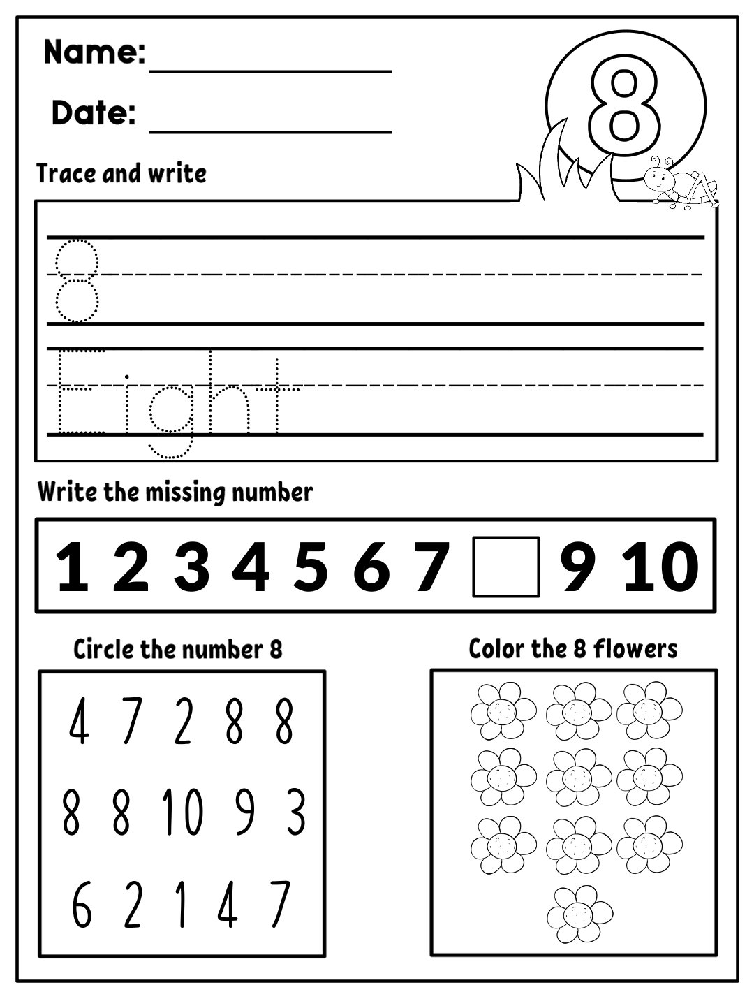 Number Worksheets 1-10 Part 3