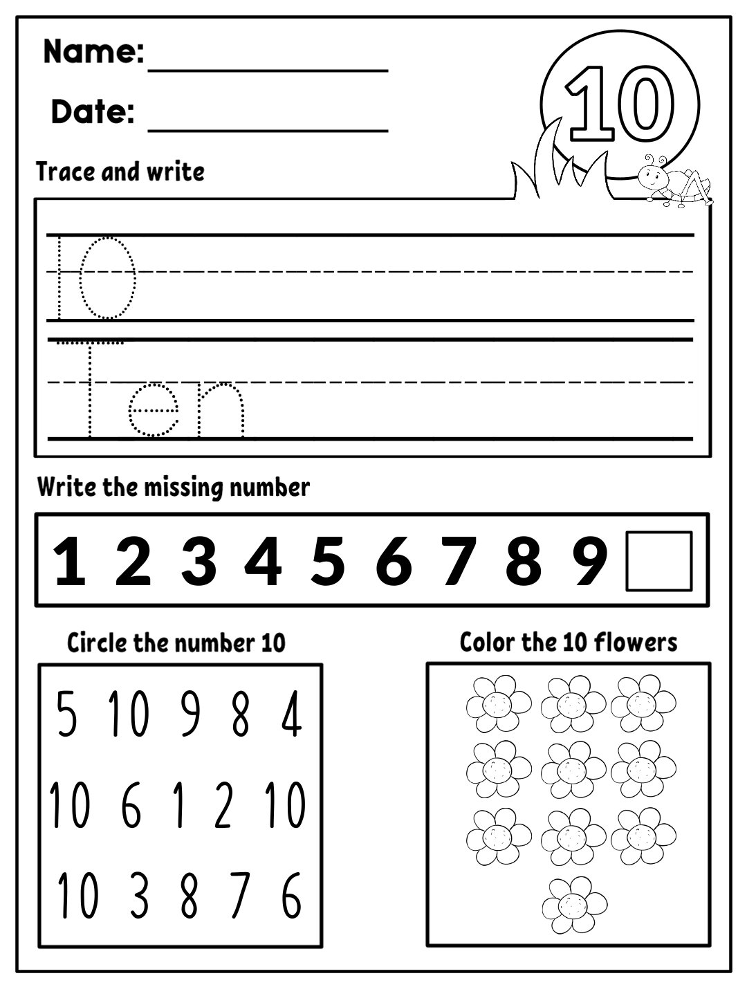 Number Worksheets 1-10 Part 3