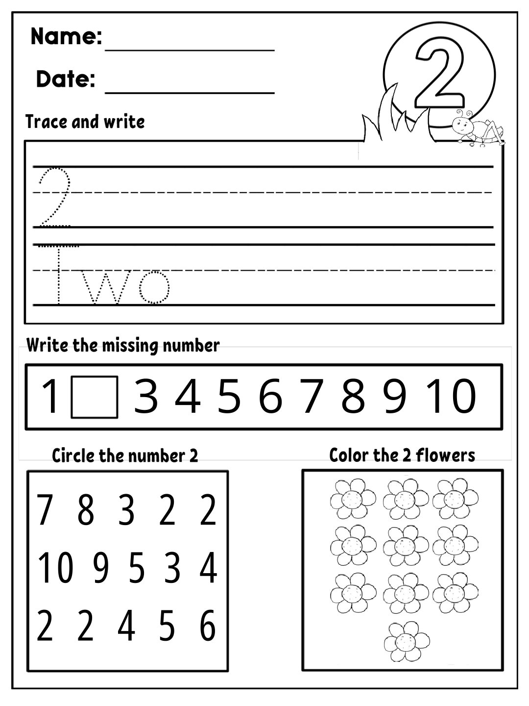 Number Worksheets 1-10 Part 3