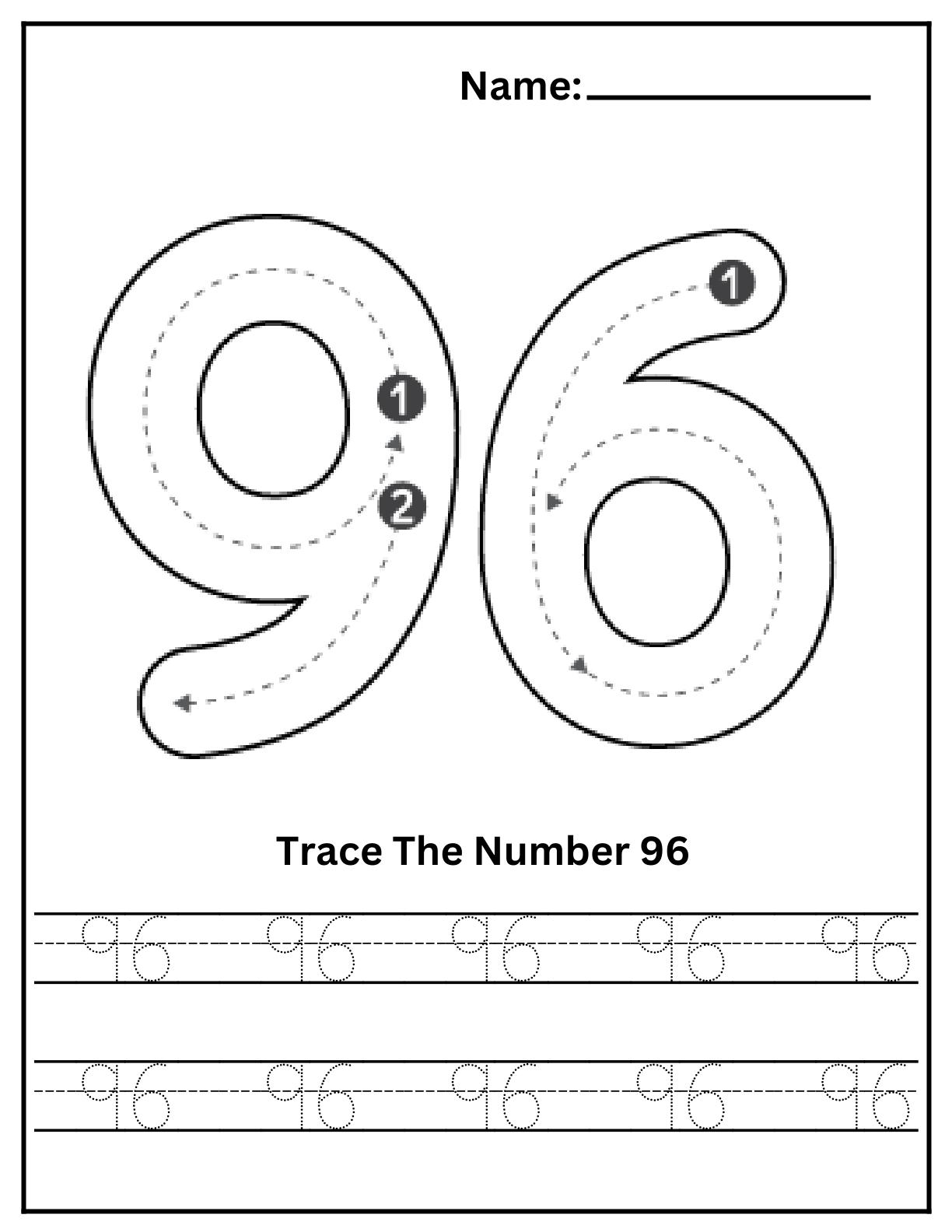 Tracing Numbers till 100